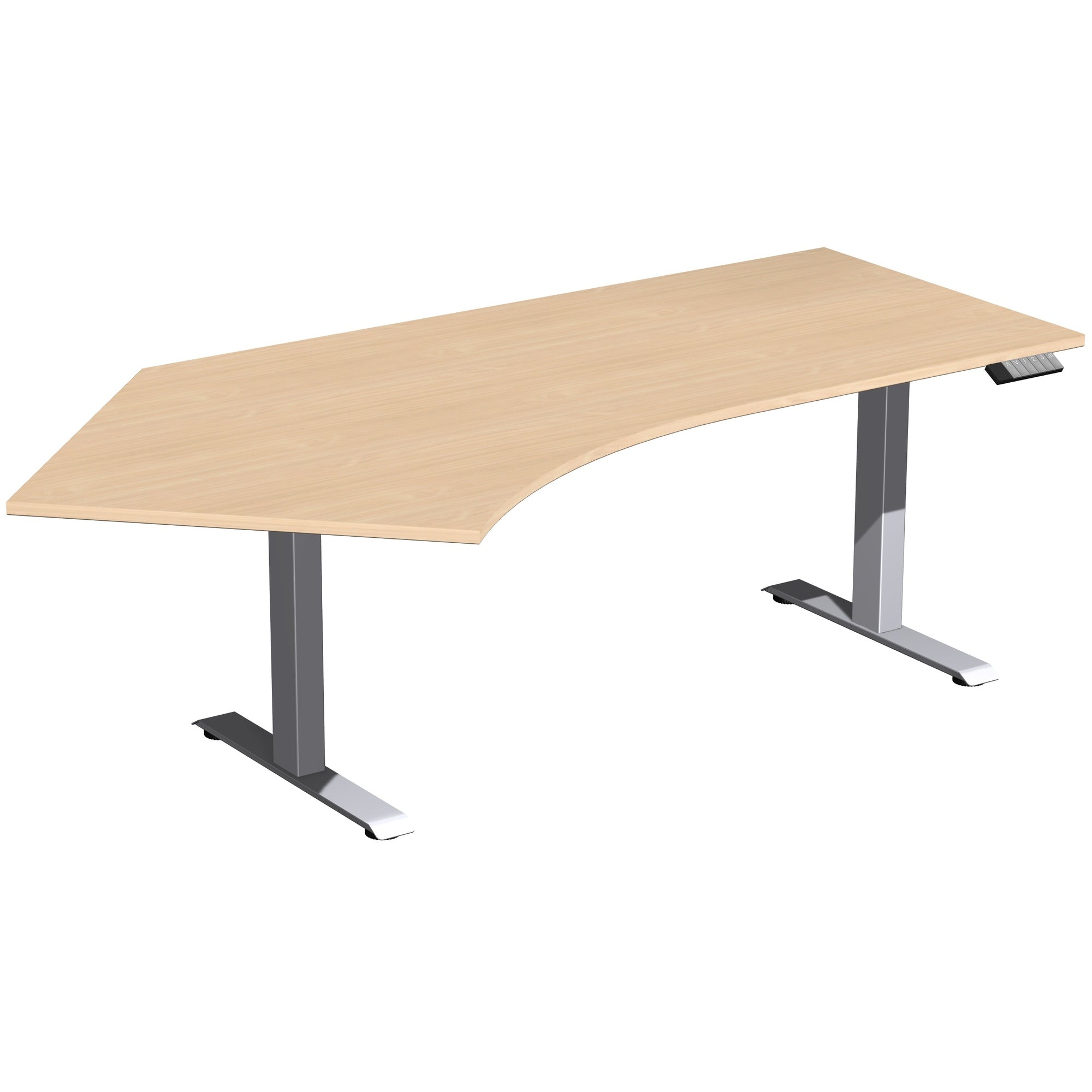 Geramöbel Schreibtisch Elevate Basic buche silber
