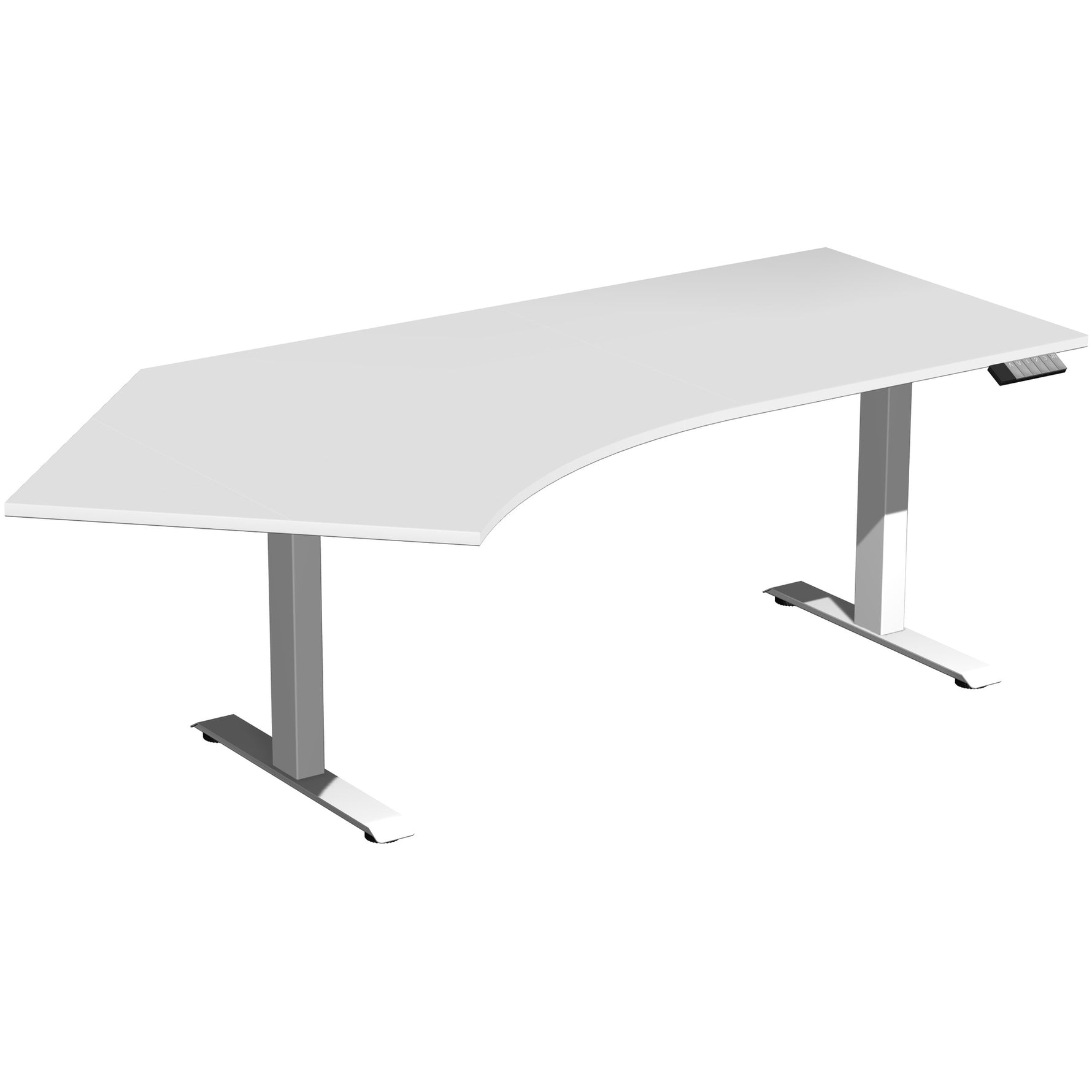 Geramöbel Schreibtisch Elevate Plus lichtgrau weiß – Produktbild 2