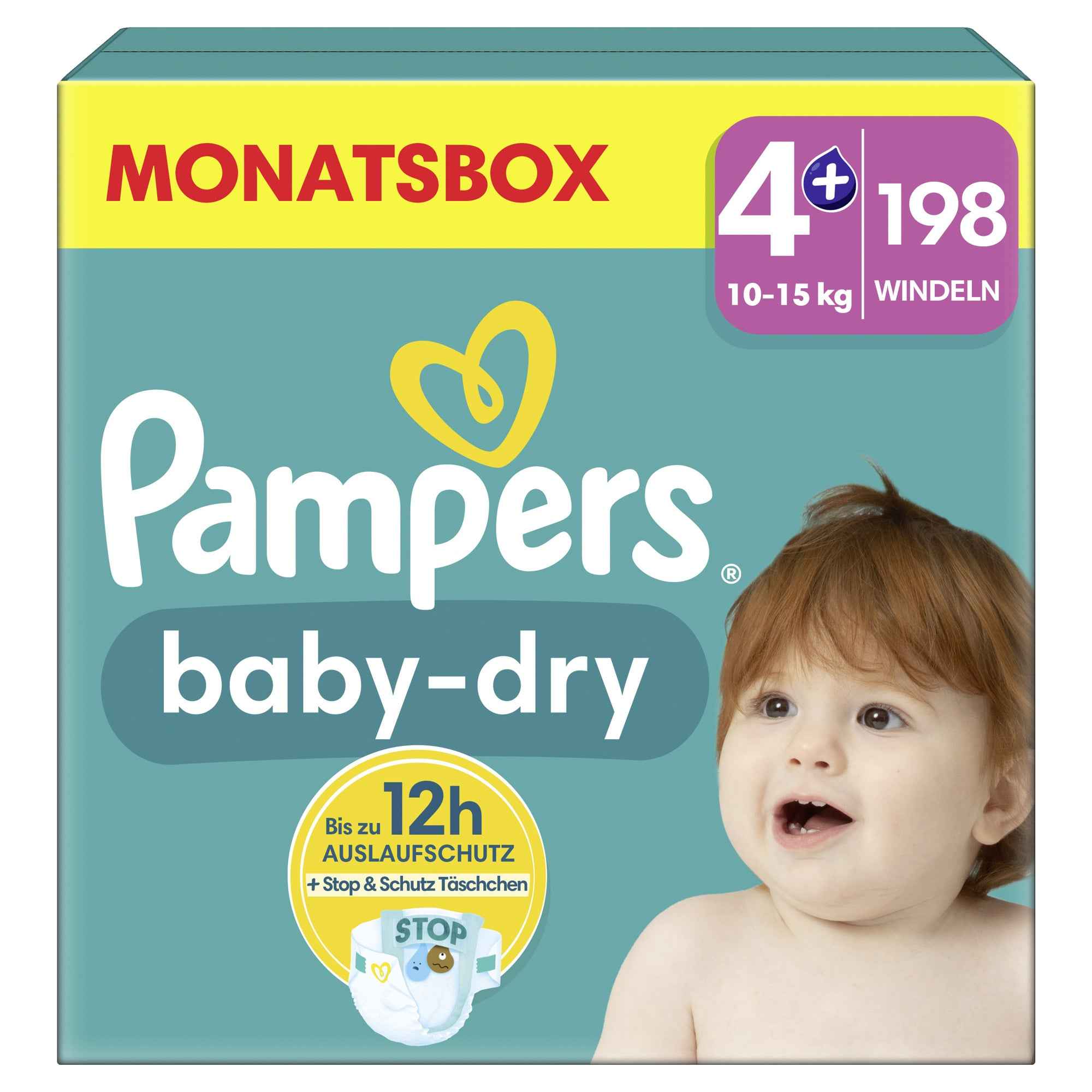 Pampers Windeln Baby Dry 4+ (10-15 kg)