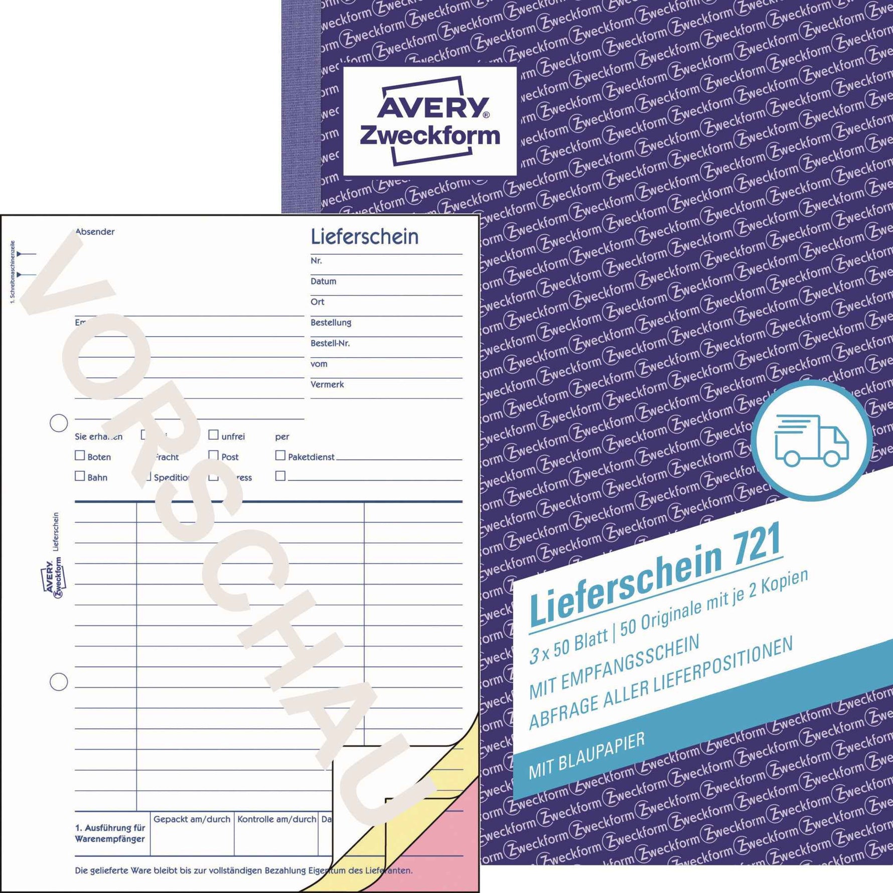Avery Zweckform Lieferschein 721
