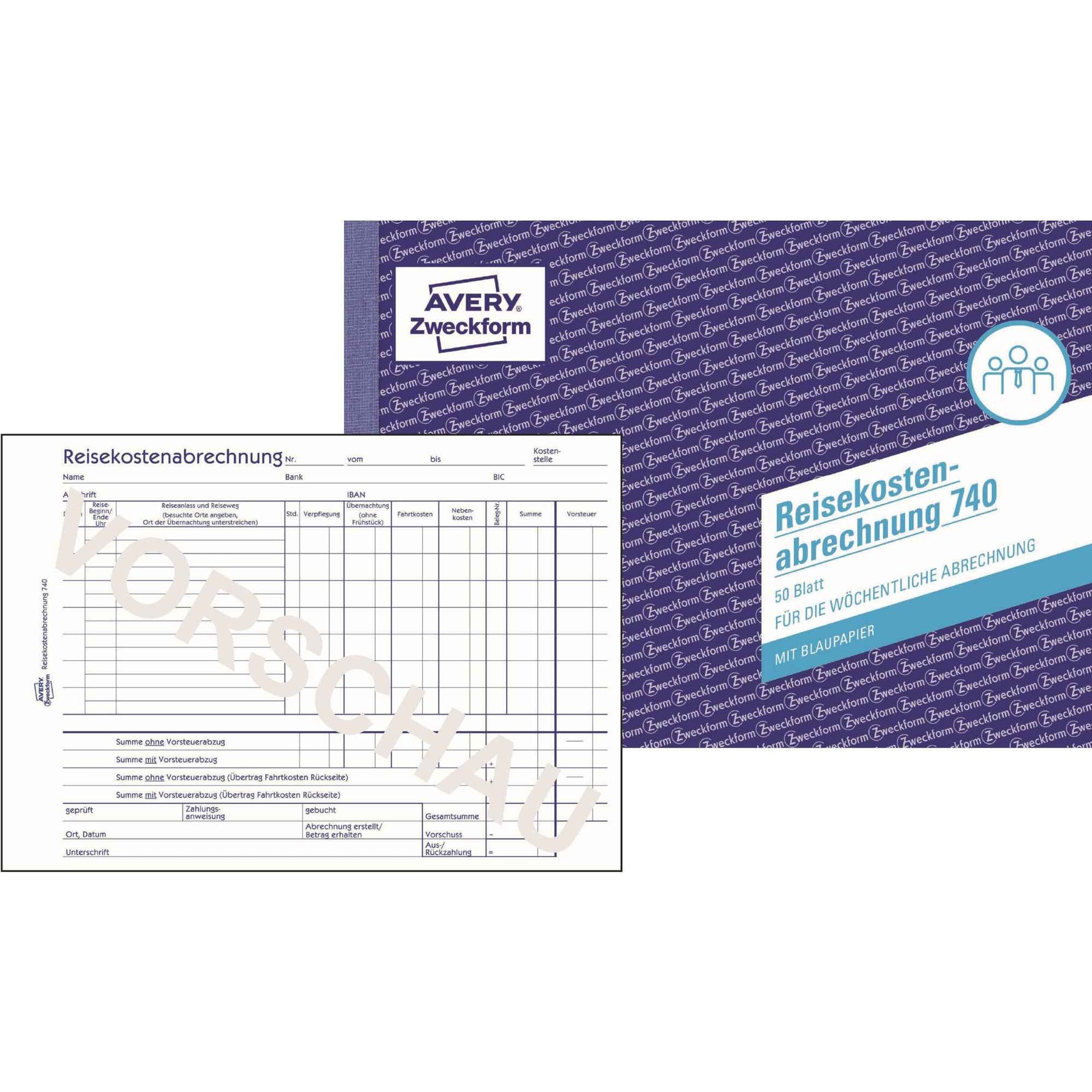 Avery Zweckform Reisekostenabrechnung 740