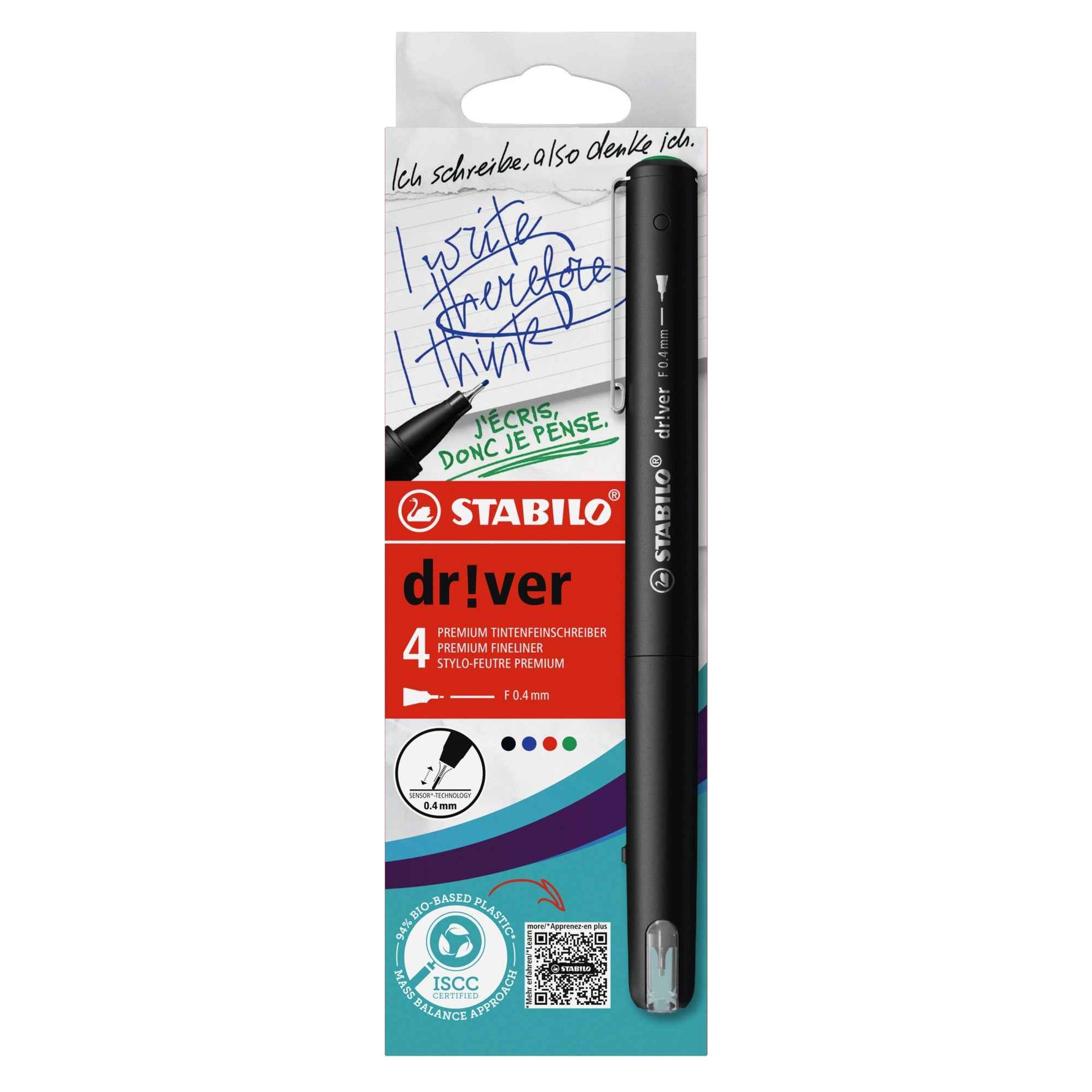 STABILO® Fineliner dr!ver 4 St./Pack.