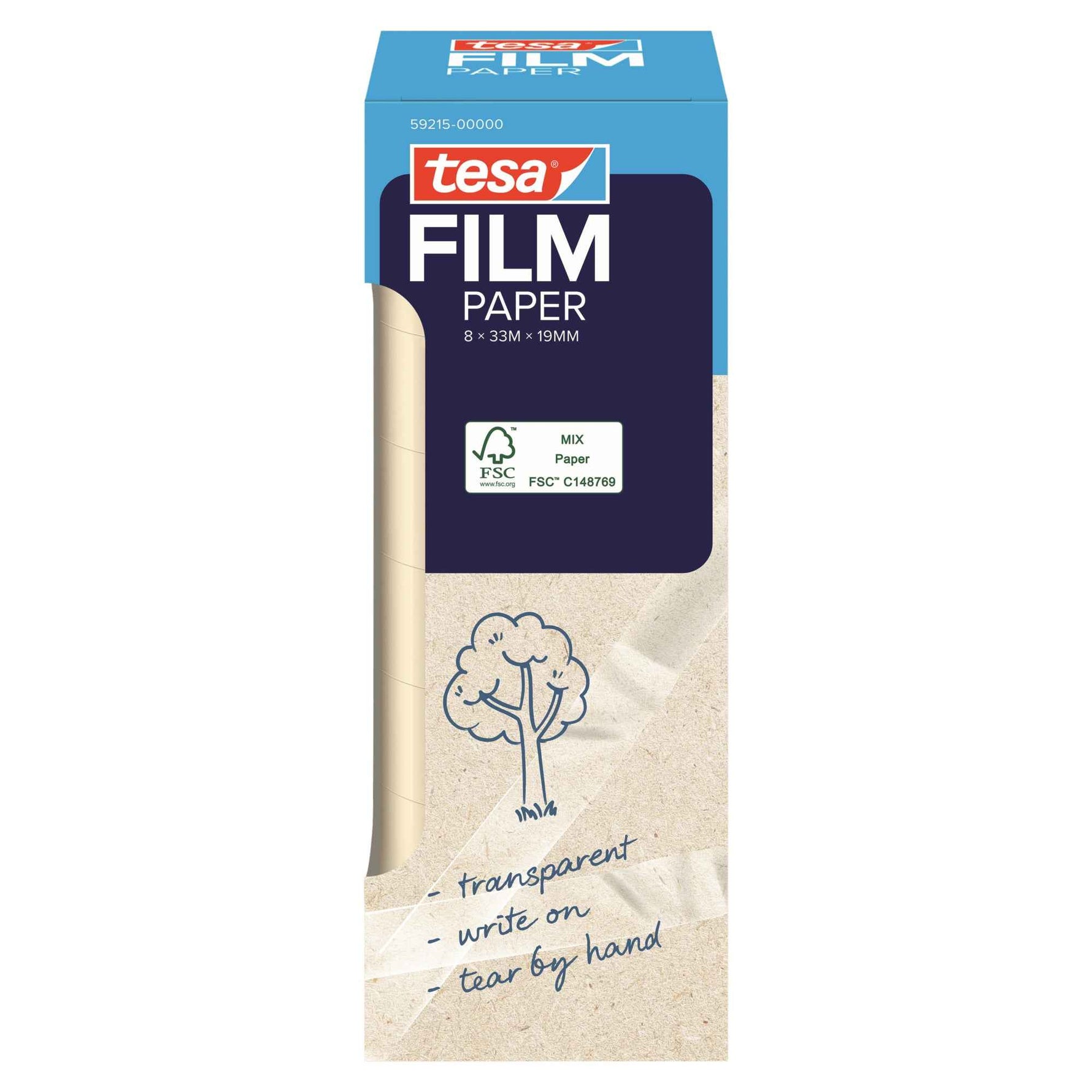 tesa® Klebefilm tesafilm® PAPER 8 St./Pack.