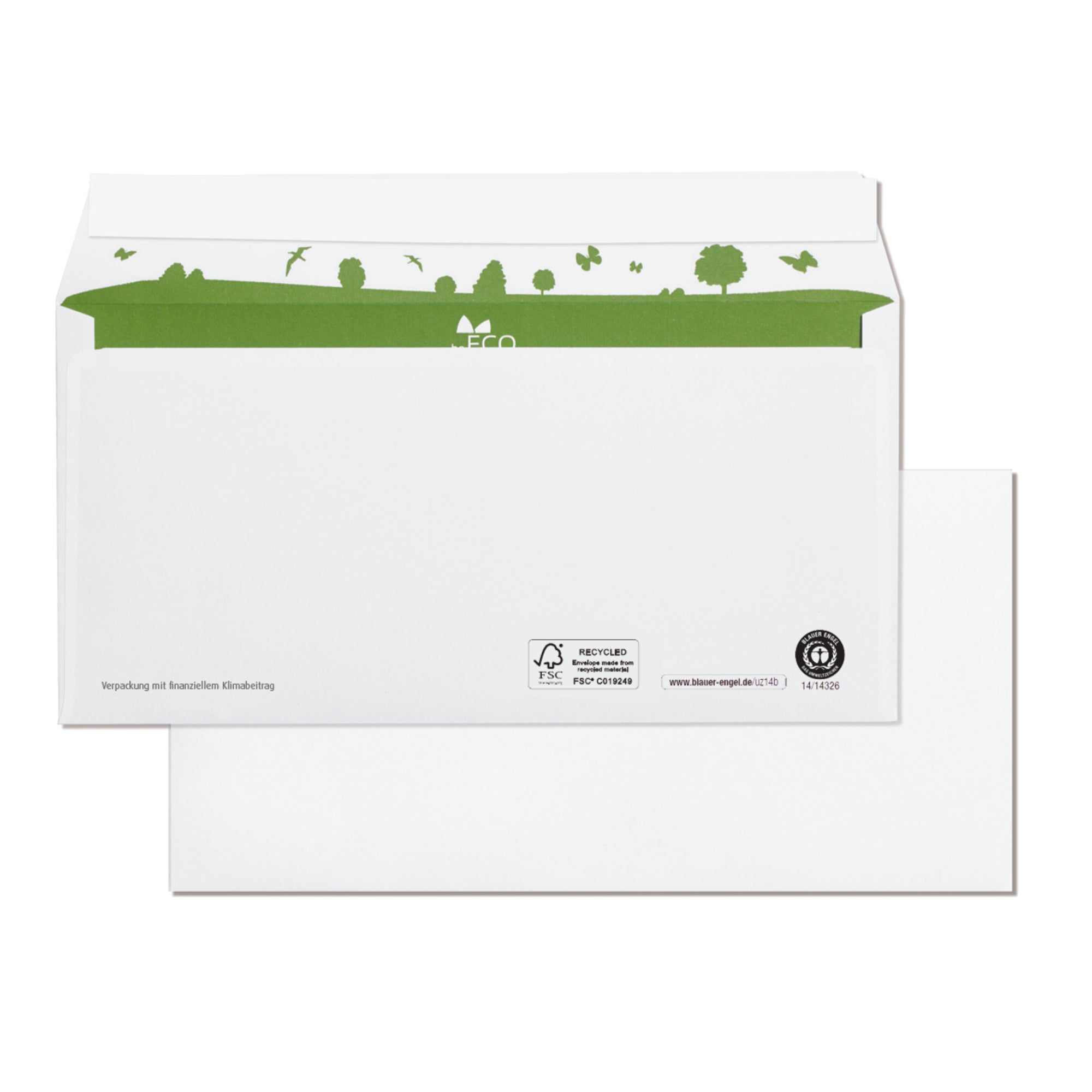 beECO® Briefumschläge DIN lang 500 St./Pack. - Wiepa Bürofachpartner