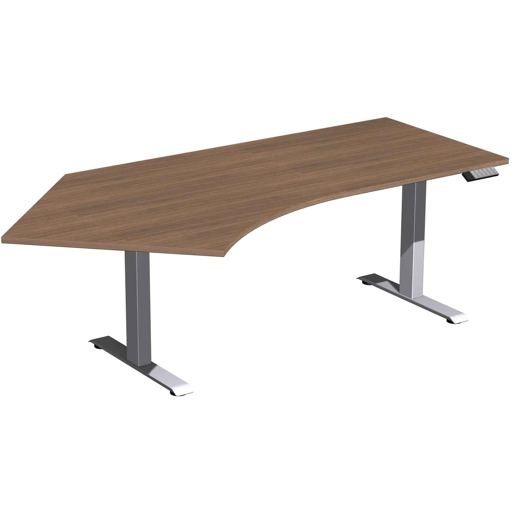 Geramöbel Schreibtisch Elevate Basic nussbaum silber