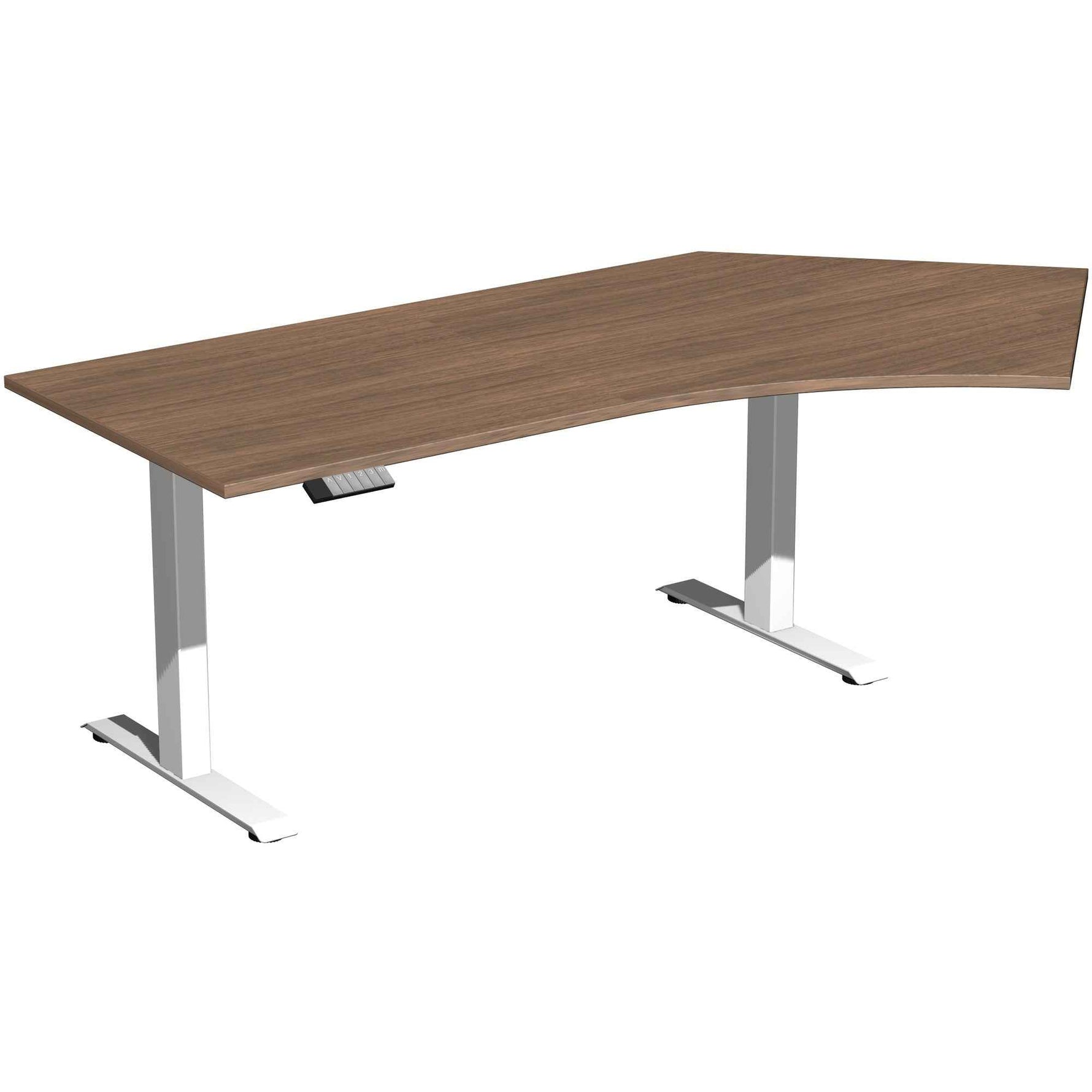 Geramöbel Schreibtisch Elevate Basic nussbaum weiß