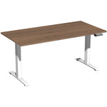 Geramöbel Schreibtisch Elevate Basic 1.600 x 730-1.230 x 800 mm (B x H x T) weiß