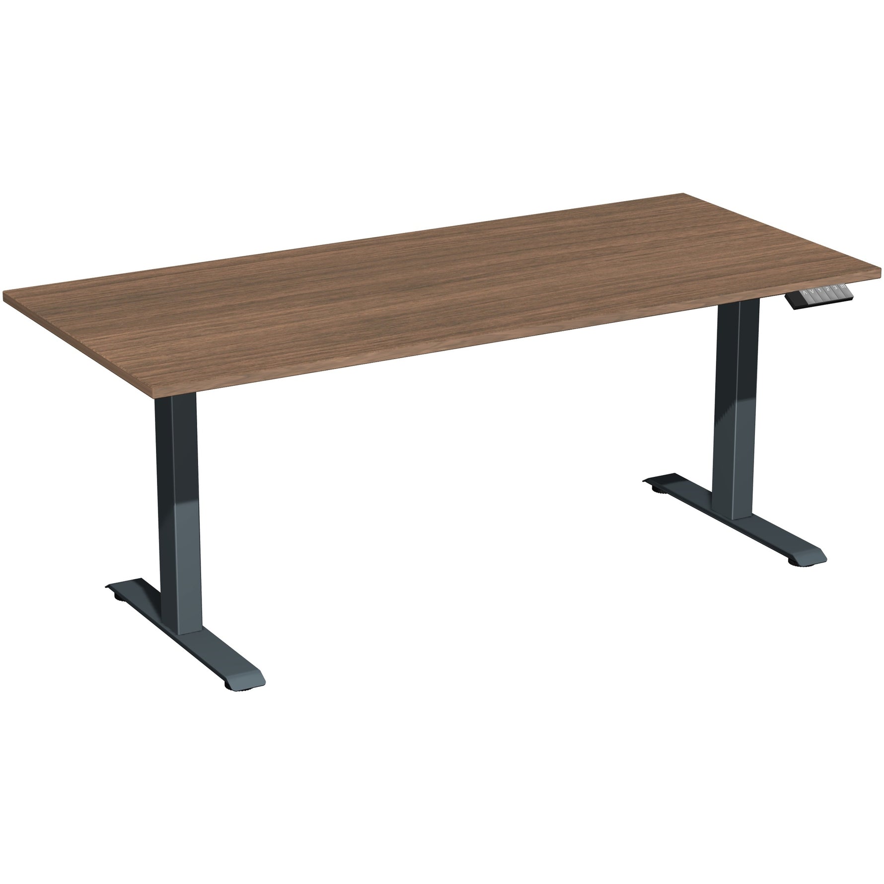 Geramöbel Schreibtisch Elevate Plus 1.800 x 630-1.280 x 800 mm (B x H x T) anthrazit – Produktbild 4