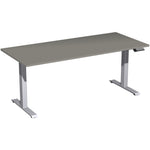 Geramöbel Schreibtisch Elevate Plus 1.800 x 630-1.280 x 800 mm (B x H x T) silber – Produktbild 2