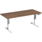 Geramöbel Schreibtisch Elevate Basic 1.800 x 730-1.230 x 800 mm (B x H x T) weiß