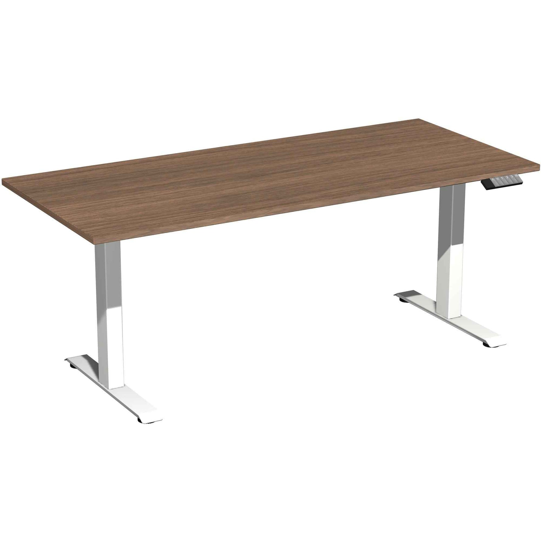 Geramöbel Schreibtisch Elevate Basic 1.800 x 730-1.230 x 800 mm (B x H x T) weiß