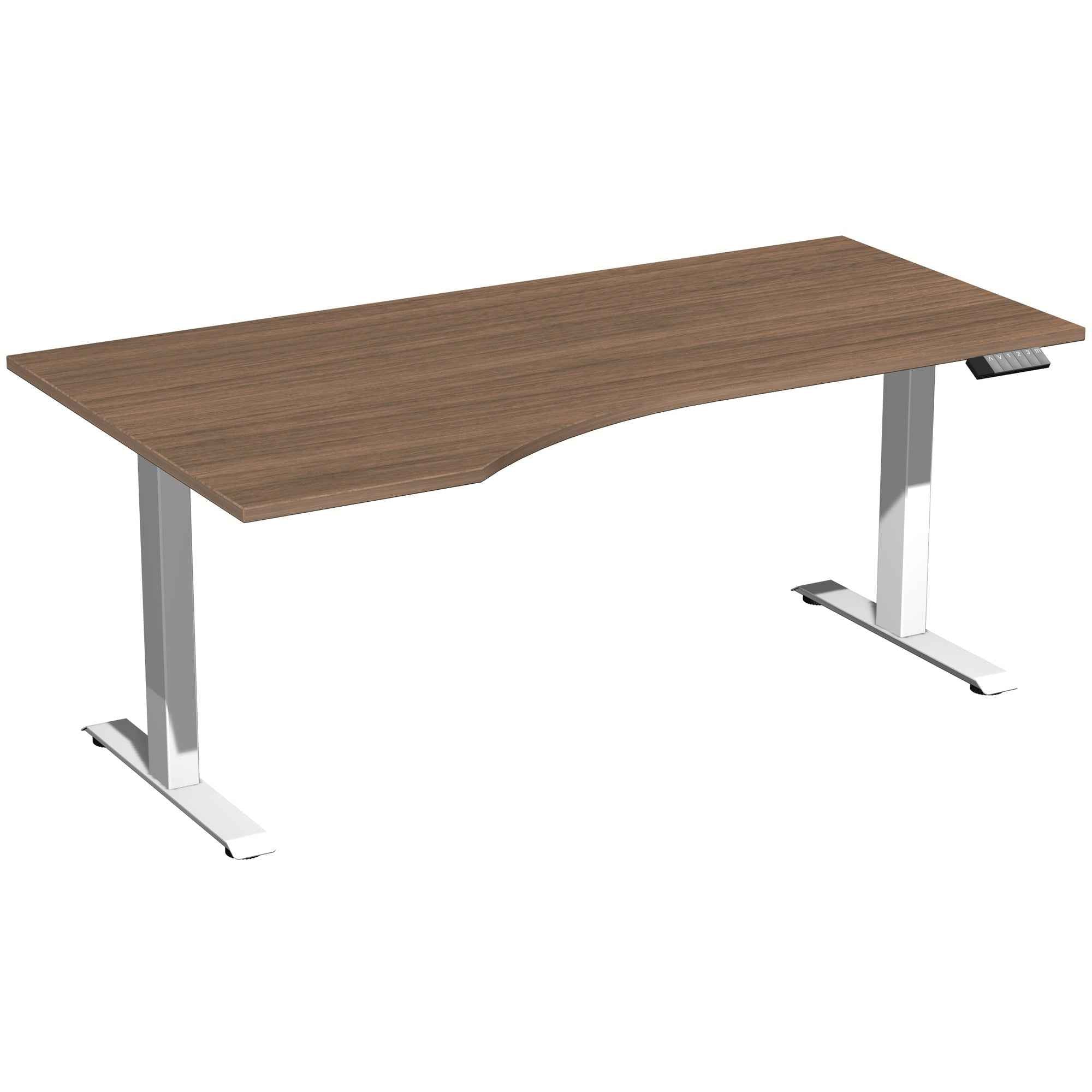 Geramöbel Schreibtisch Elevate Basic nussbaum weiß