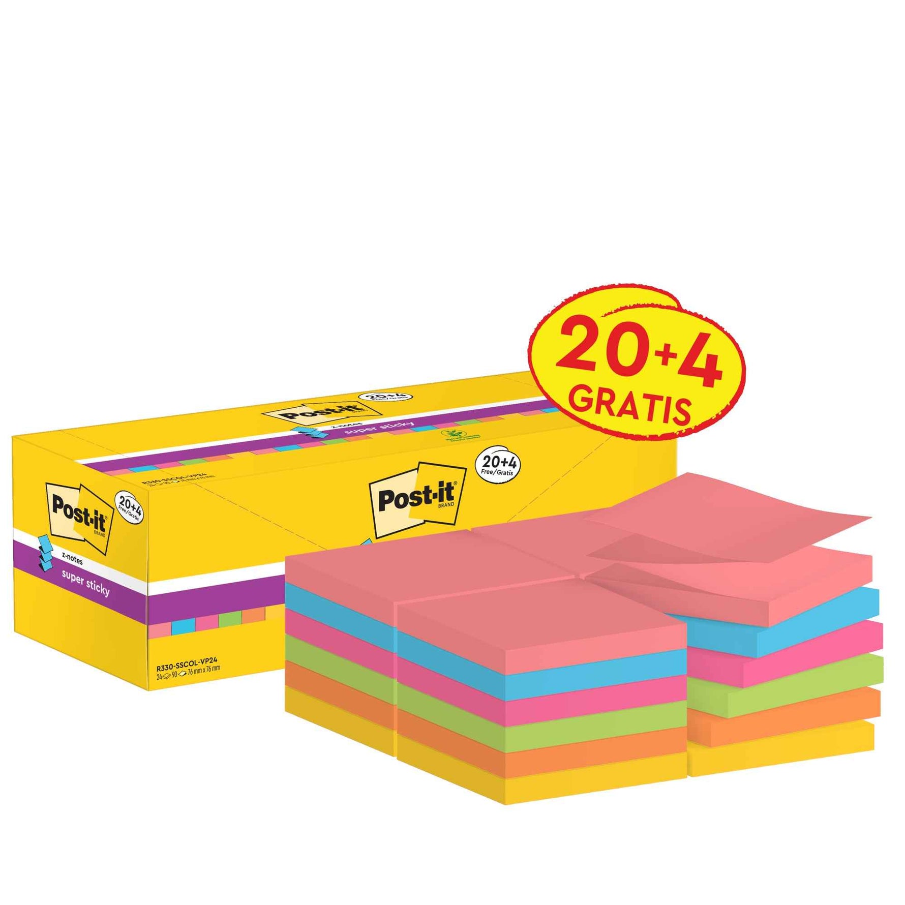 Post-it® Haftnotiz Super Sticky Z-Notes Promotion