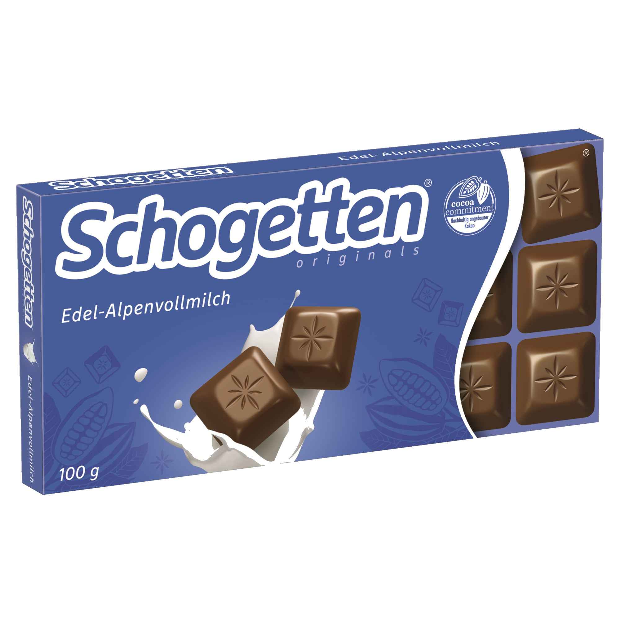 Schogetten Schokolade 100 g/Pack. Edel-Alpenvollmilch