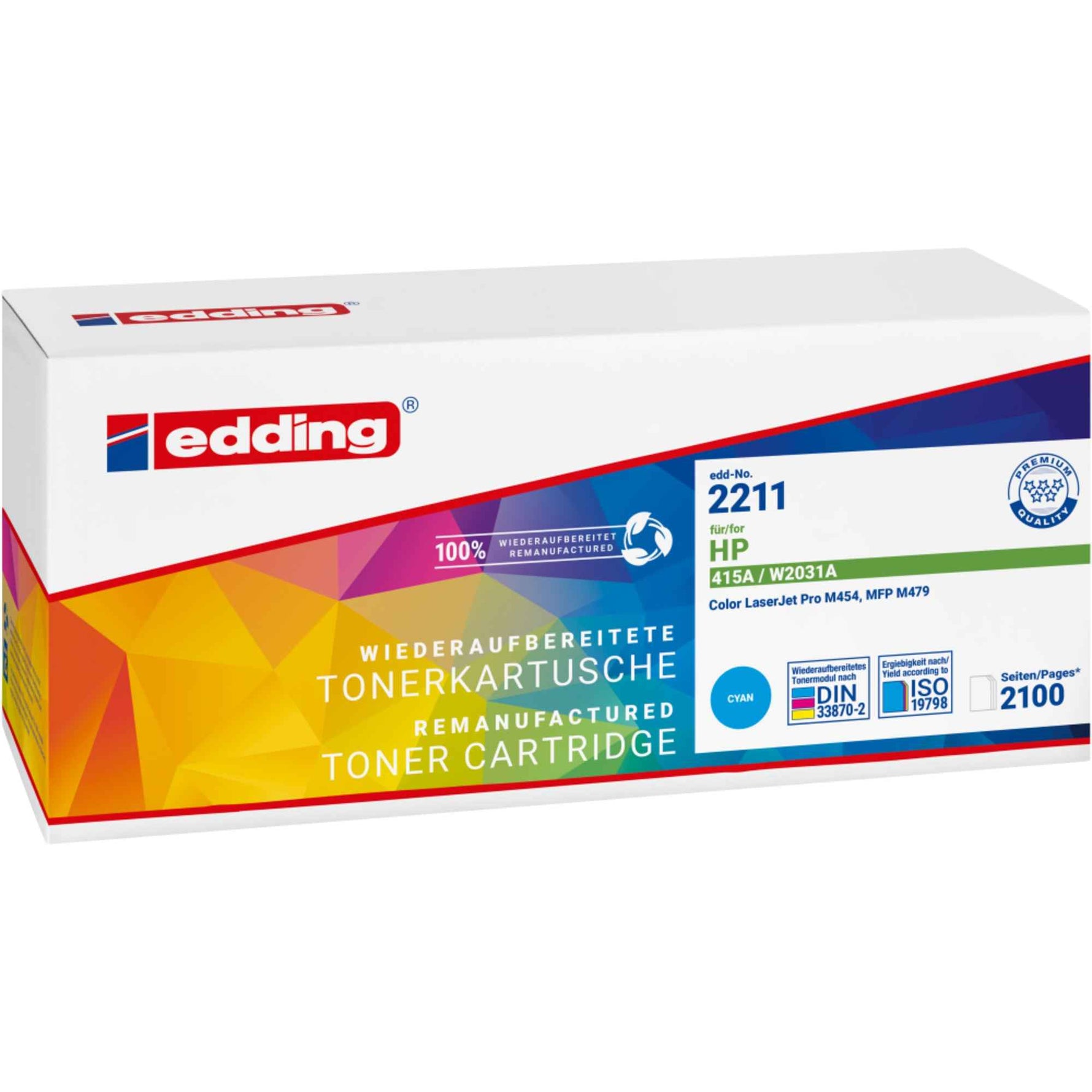 edding Toner Kompatibel mit HP 415A cyan