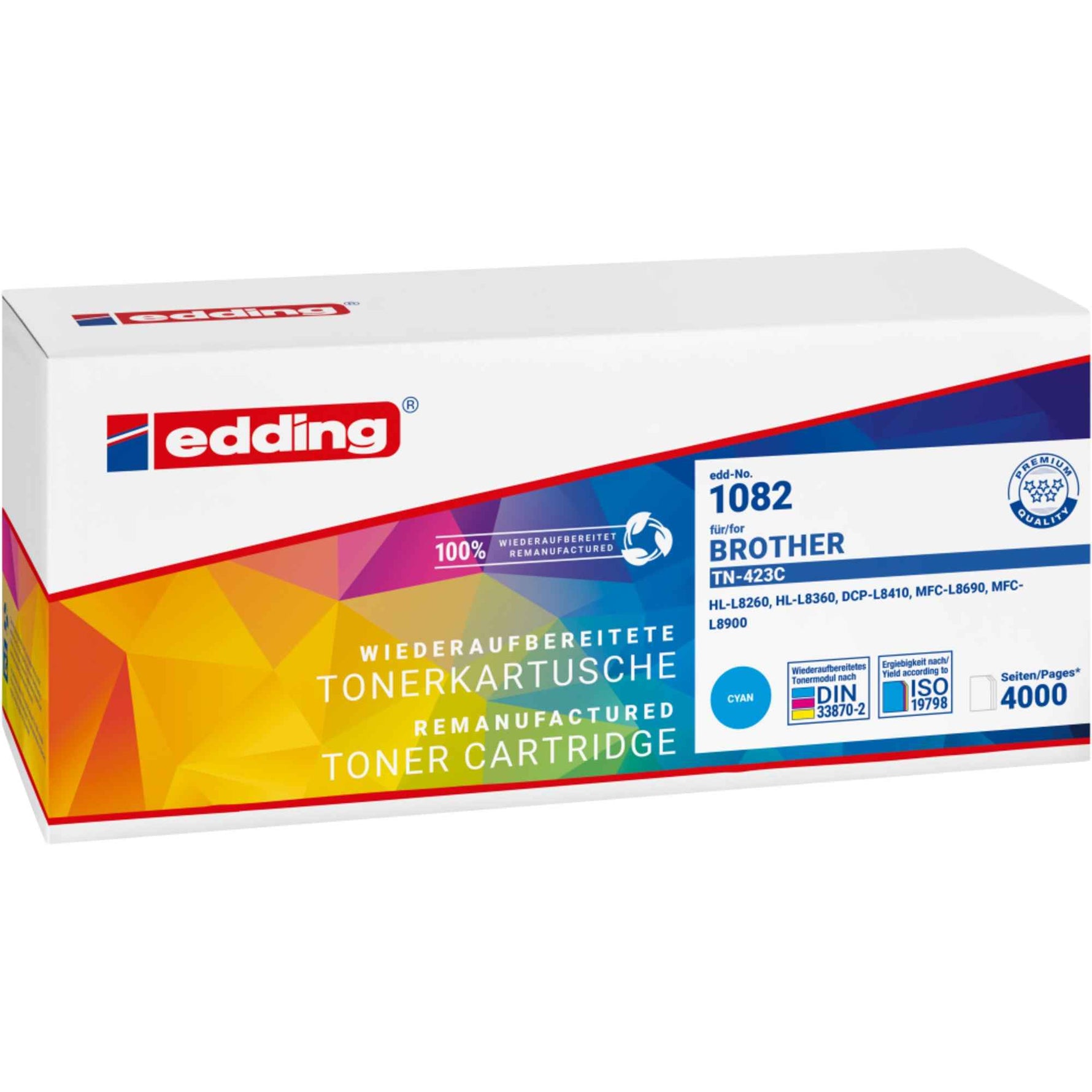 edding Toner Kompatibel mit Brother TN-423C cyan