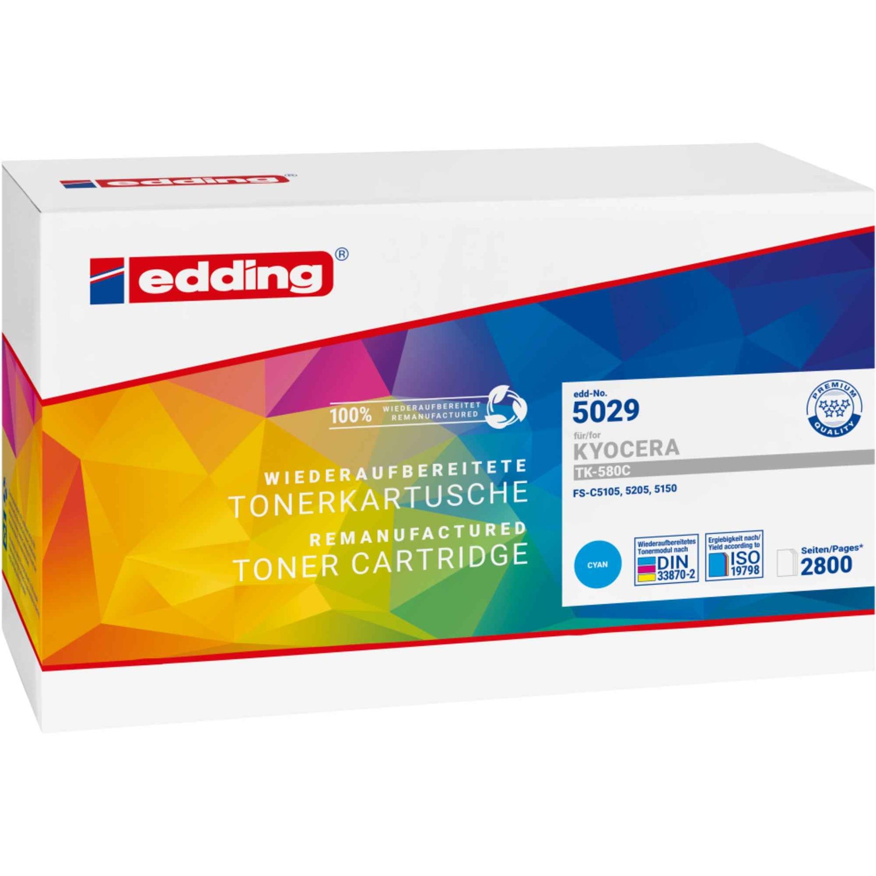edding Toner Kompatibel mit KYOCERA TK-580C cyan