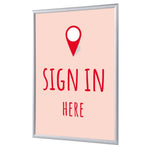 Showdown® Displays Bilderwechselrahmen DIN A1 Sign in here