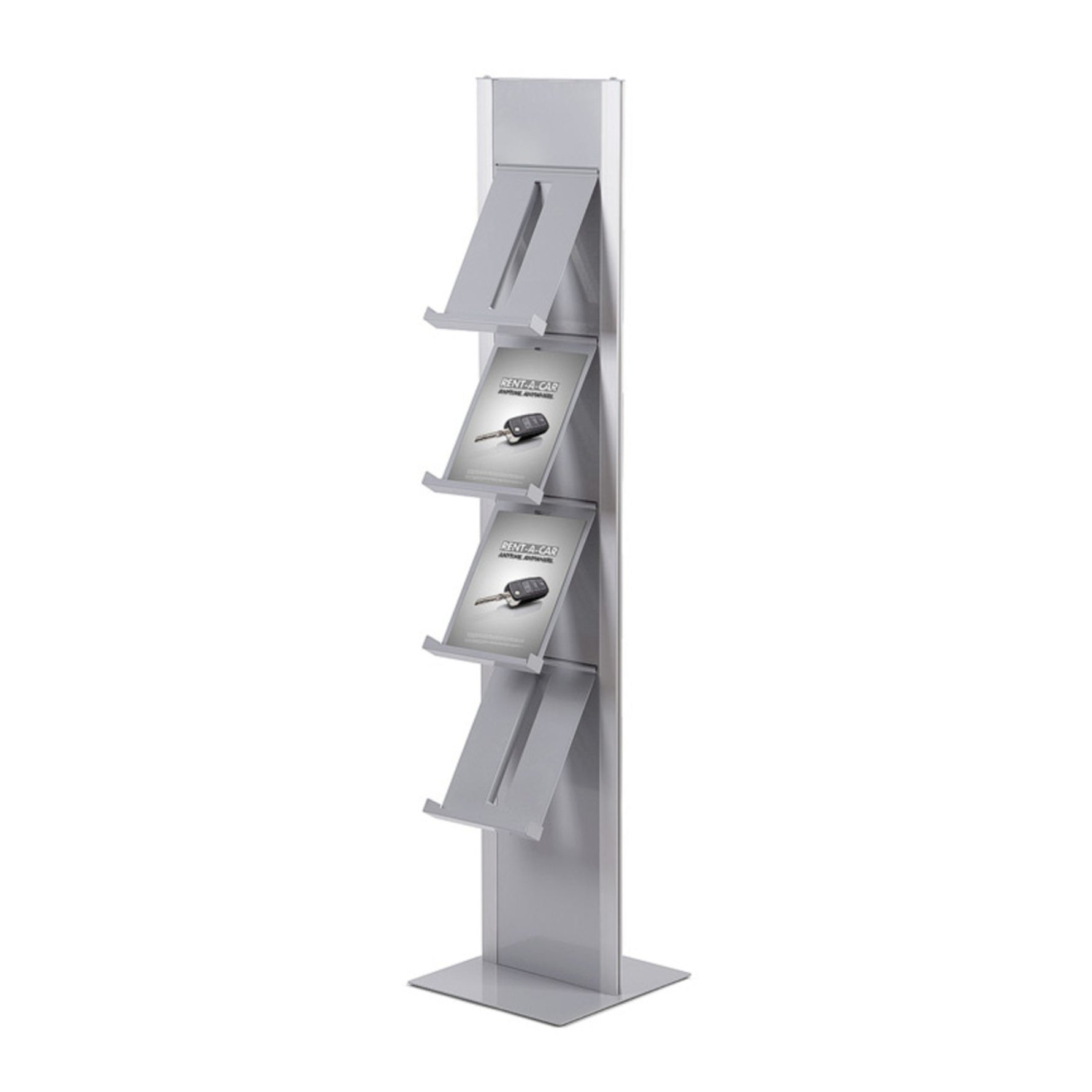 Showdown® Displays Prospektständer Design DIN A4 silber/alu - Wiepa Bürofachpartner