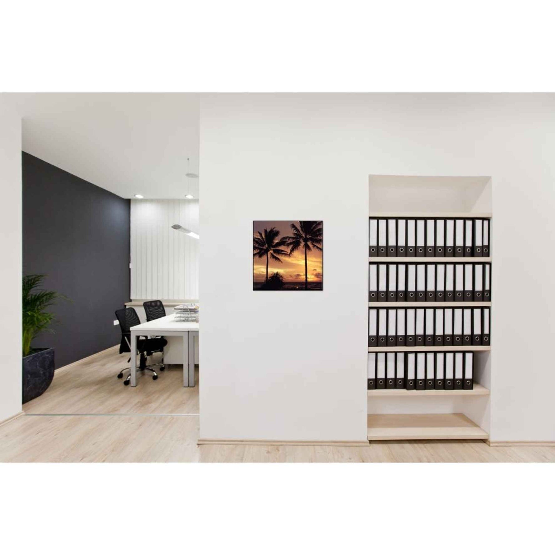 Showdown® Displays Dekobild 40 x 40 cm (B x H) Palmen Sonnenuntergang
