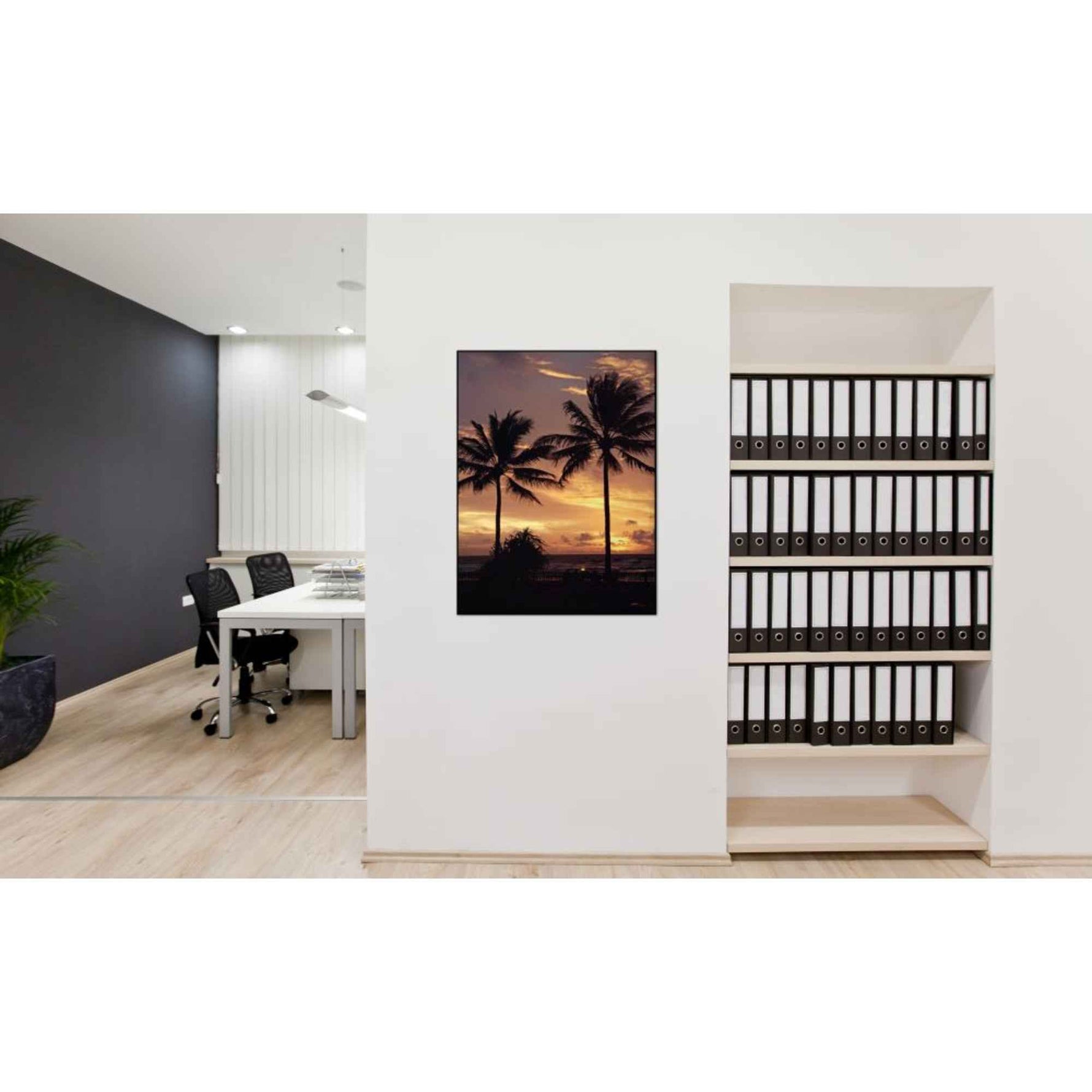 Showdown® Displays Dekobild 84,1 x 59,4 cm (B x H) Palmen Sonnenuntergang – Produktbild 2