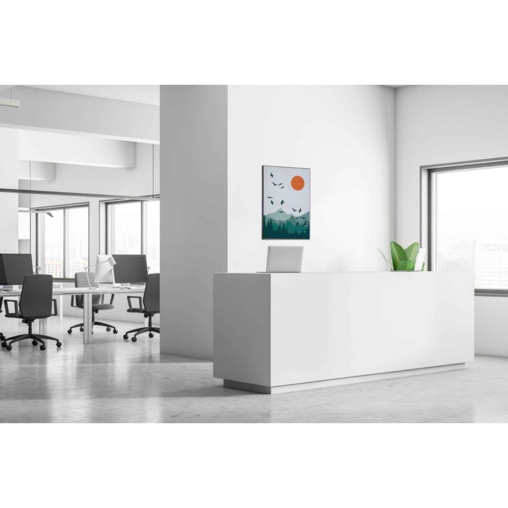 Showdown® Displays Dekobild 84,1 x 59,4 cm (B x H) Sonne und Vögel – Produktbild 2