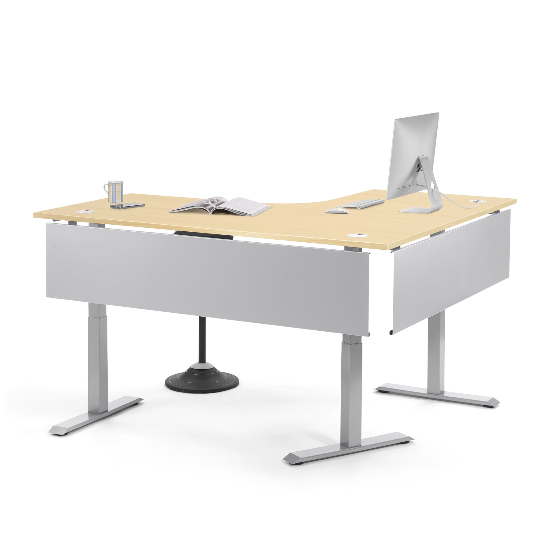 Neutralware Schreibtisch FLEX MODUL Freiform links – Produktbild 3