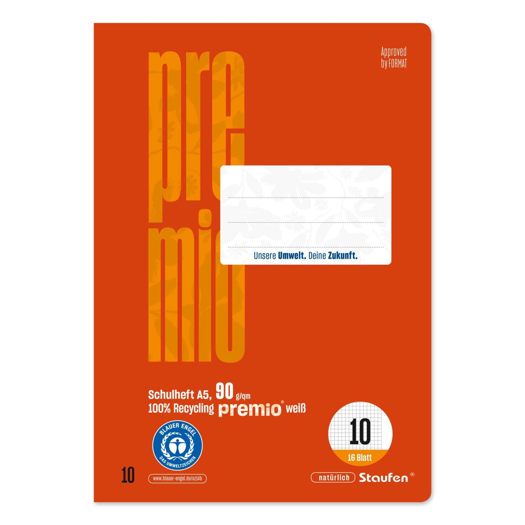 Staufen Schulheft Premio DIN A5 Lineatur 10