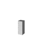 Hammerbacher Schließfachschrank 400 x 1.100 x 420 mm (B x H x T) 3 Fächer grau – Produktbild 2
