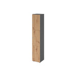 Hammerbacher Schließfachschrank 400 x 2.156 x 420 mm (B x H x T) 3 Fächer asteiche – Produktbild 2