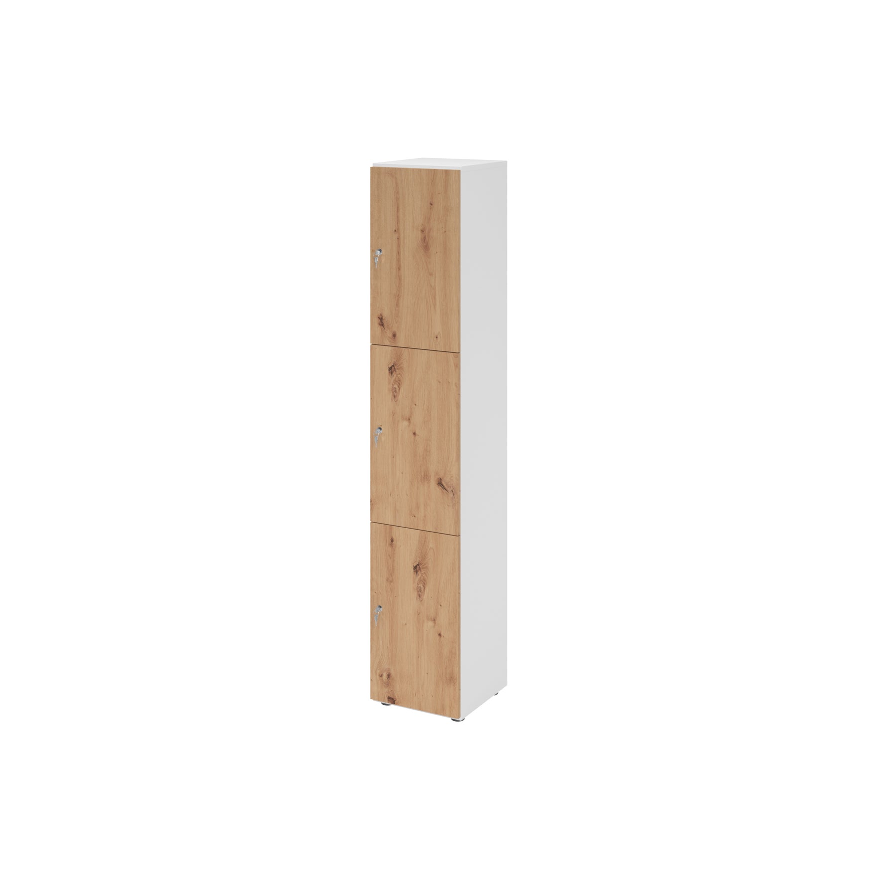 Hammerbacher Schließfachschrank 400 x 2.156 x 420 mm (B x H x T) 3 Fächer asteiche