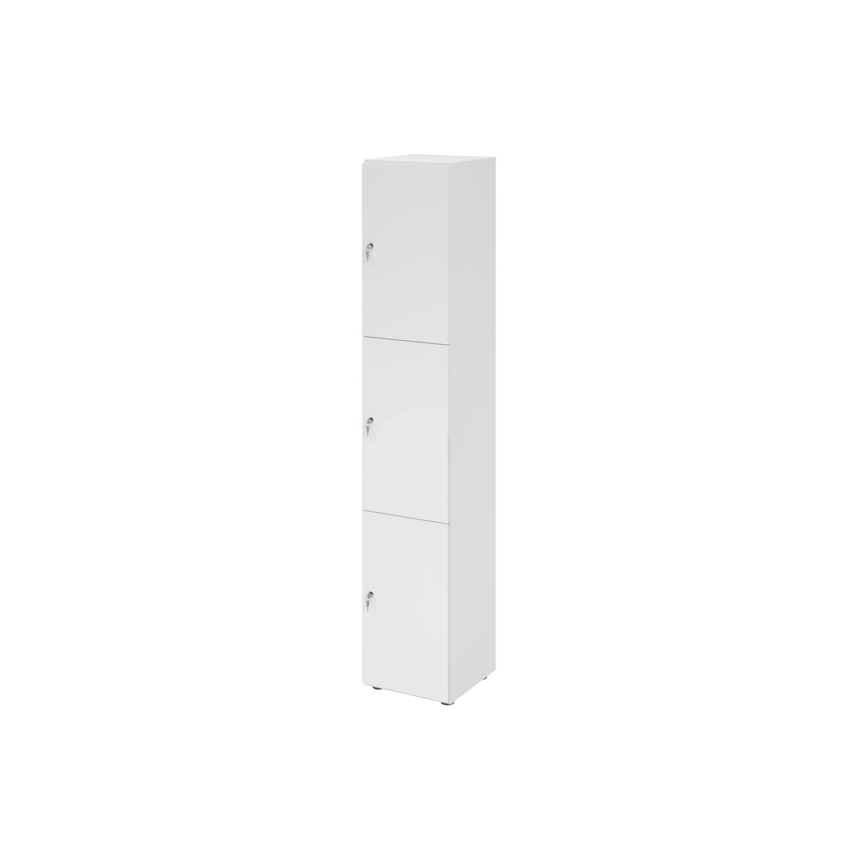 Hammerbacher Schließfachschrank 400 x 2.156 x 420 mm (B x H x T) 3 Fächer weiß
