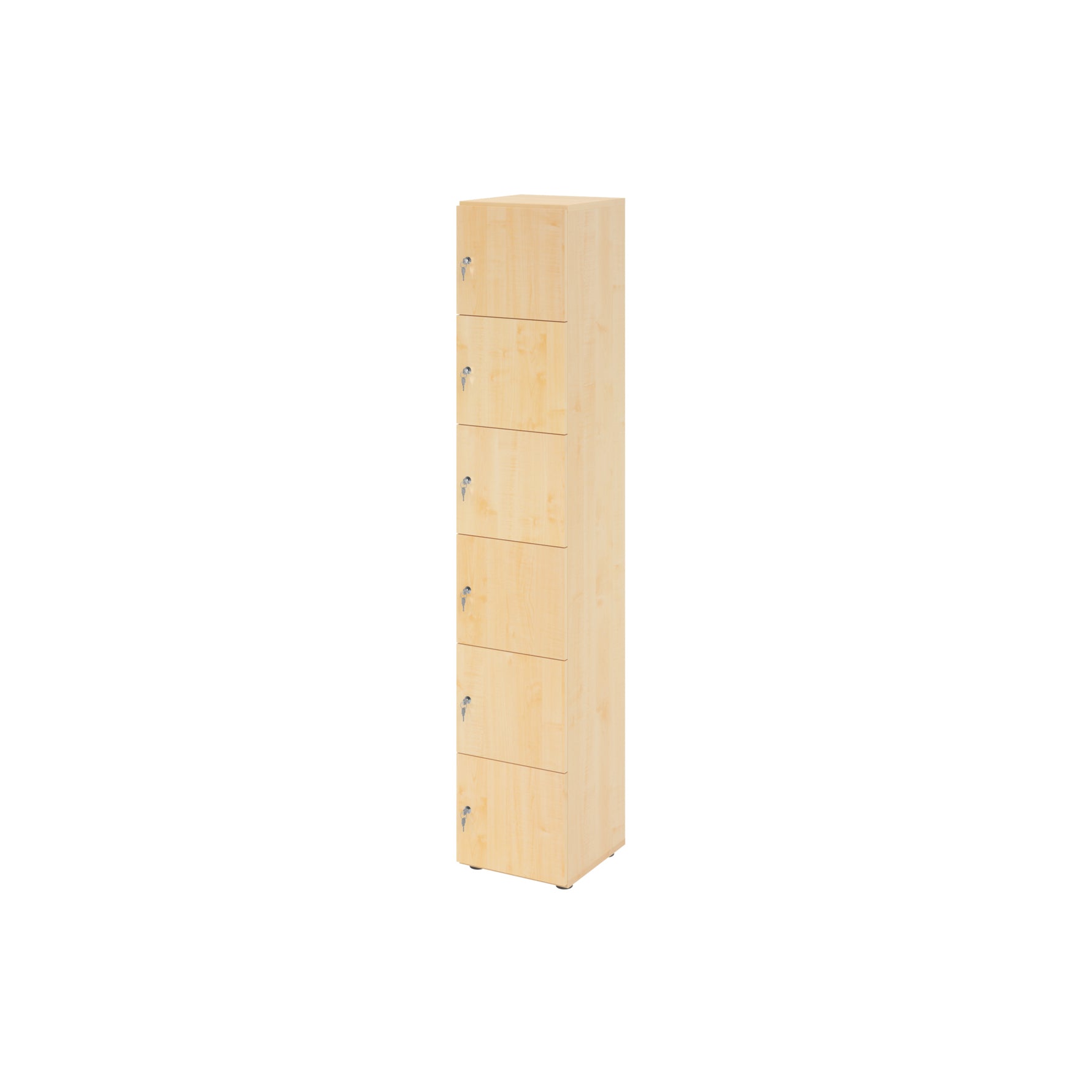 Hammerbacher Schließfachschrank 400 x 2.156 x 420 mm (B x H x T) 6 Fächer ahorn – Produktbild 3