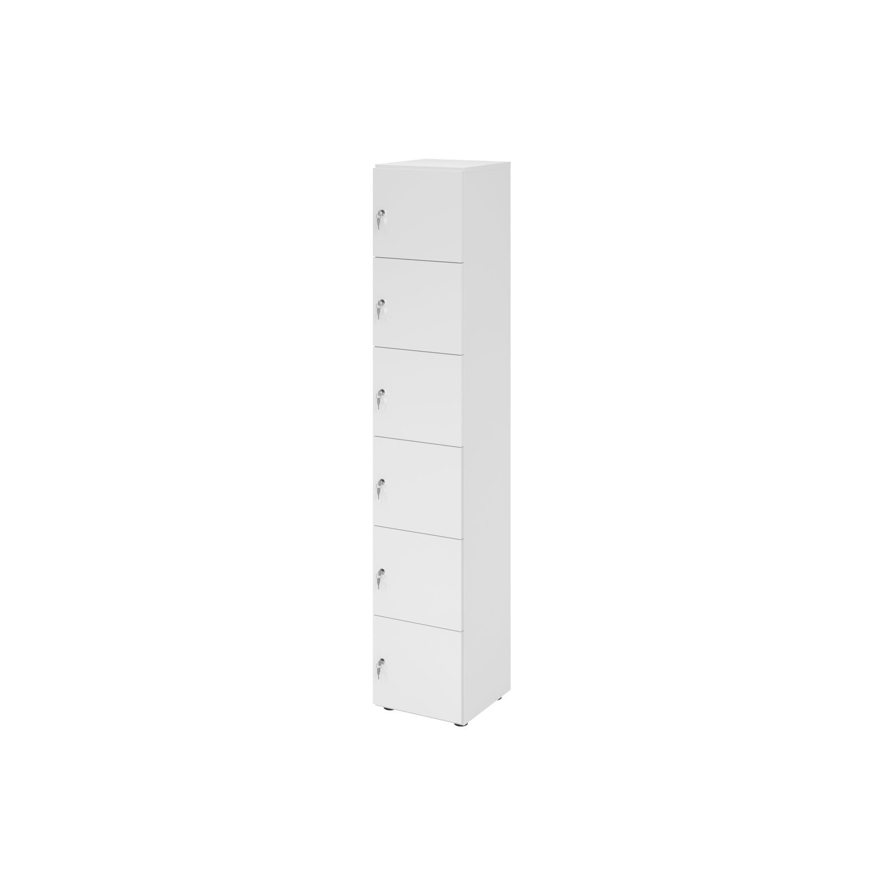 Hammerbacher Schließfachschrank 400 x 2.156 x 420 mm (B x H x T) 6 Fächer weiß