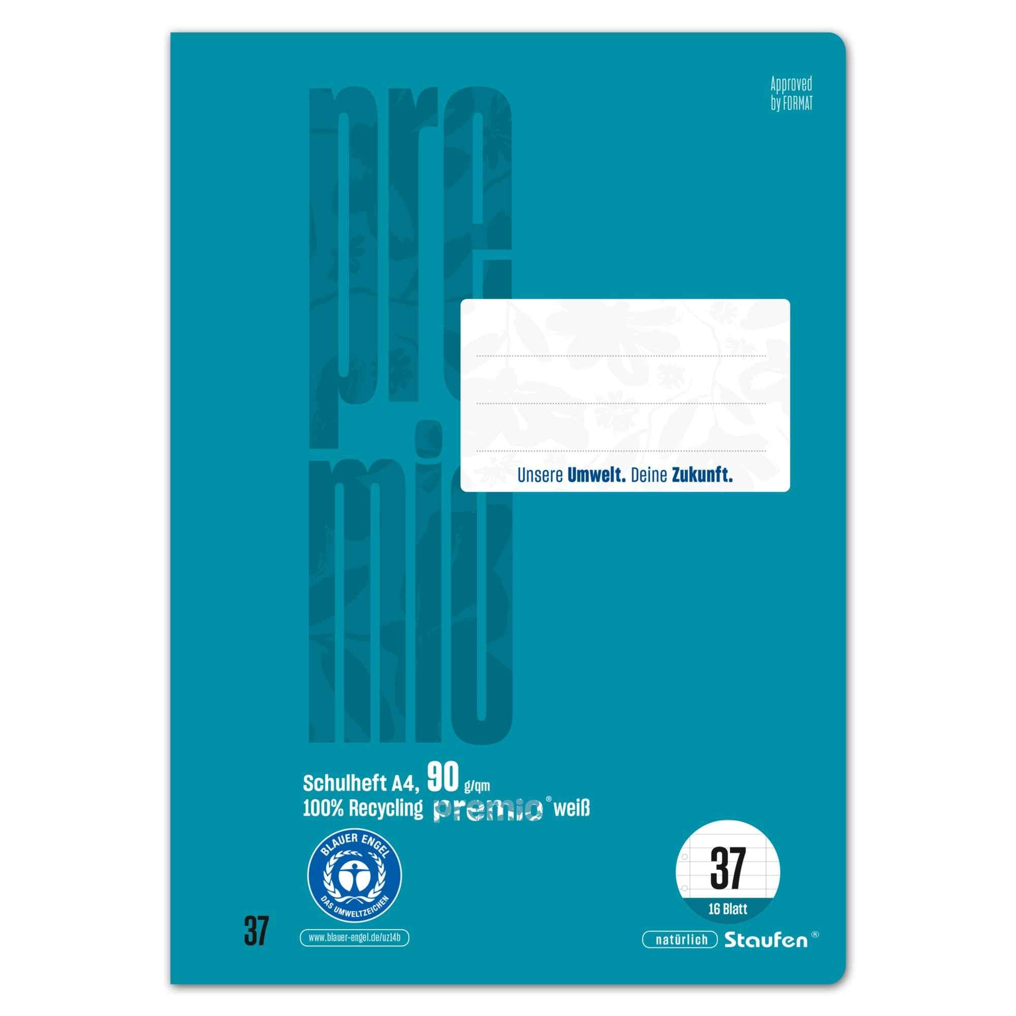 Staufen Schulheft Premio Lineatur 37 16 Bl.