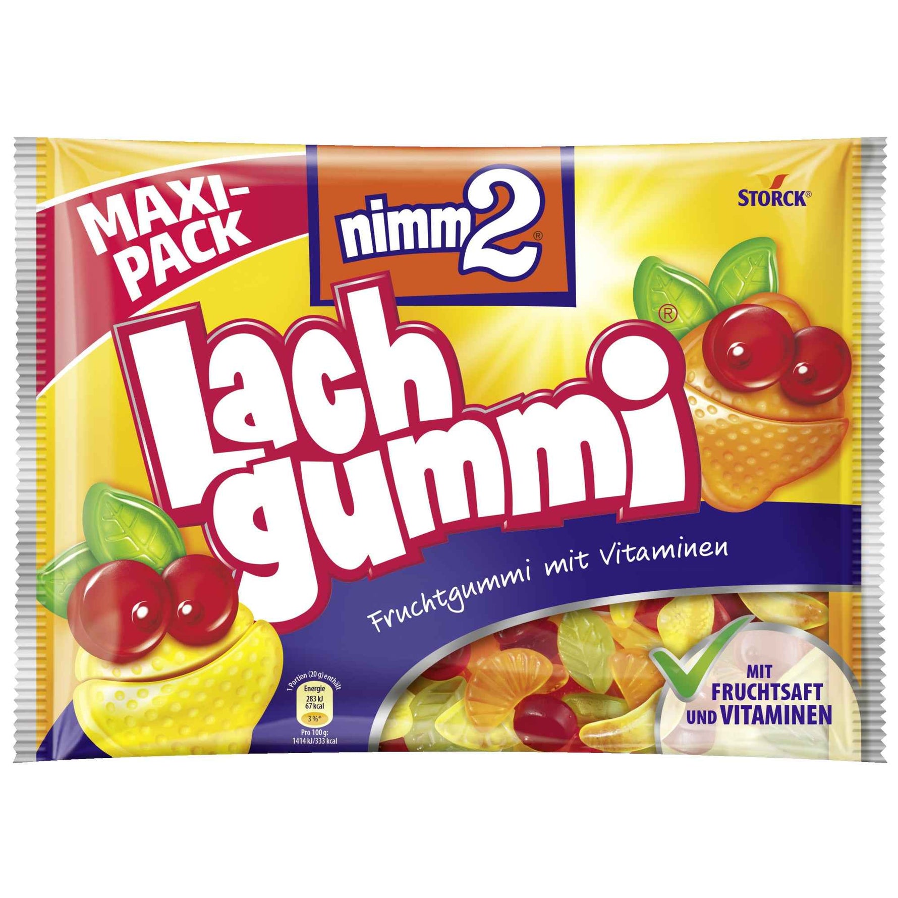 nimm2 Fruchtgummi Lachgummi 376 g/Pack.