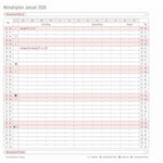 Chronoplan Einlage Kalender 2026 Midi