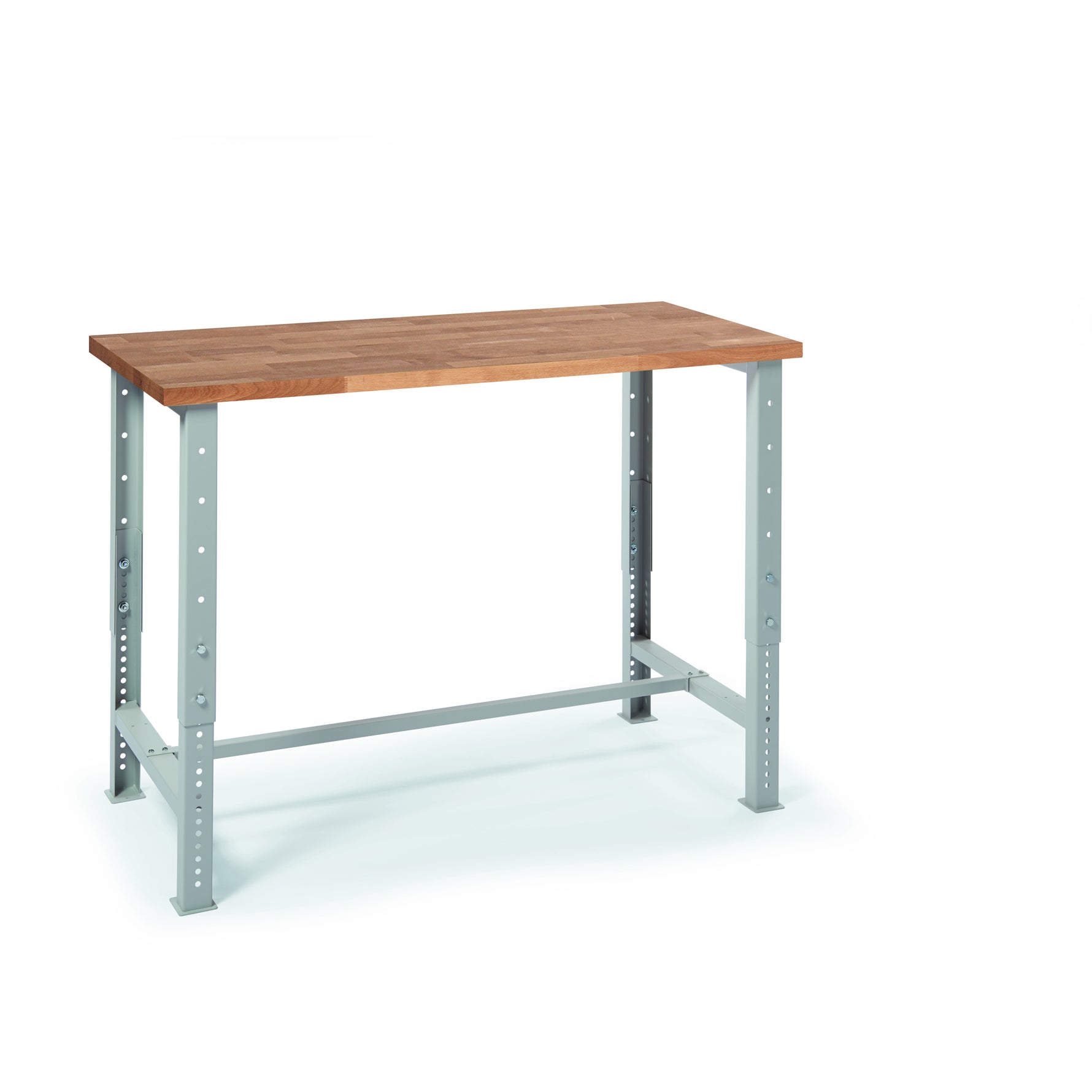 Neutralware Werkbank DS PROFI SYSTEM 1.500 x 710-1.060 x 700 mm (B x H x T) 40 mm Buche, massiv