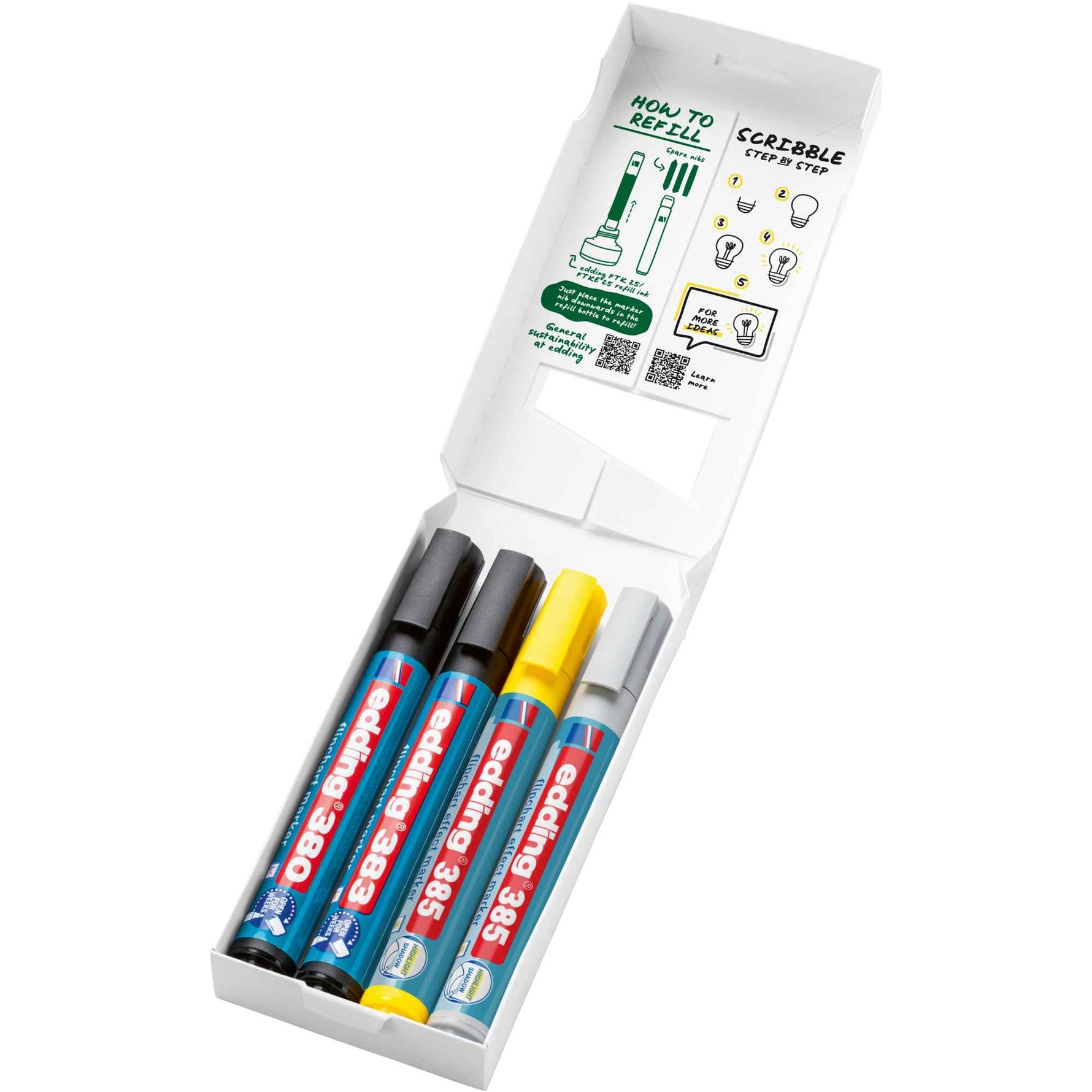 edding Schreibgeräteset Highlighting & Shading Set 4 St./Pack.