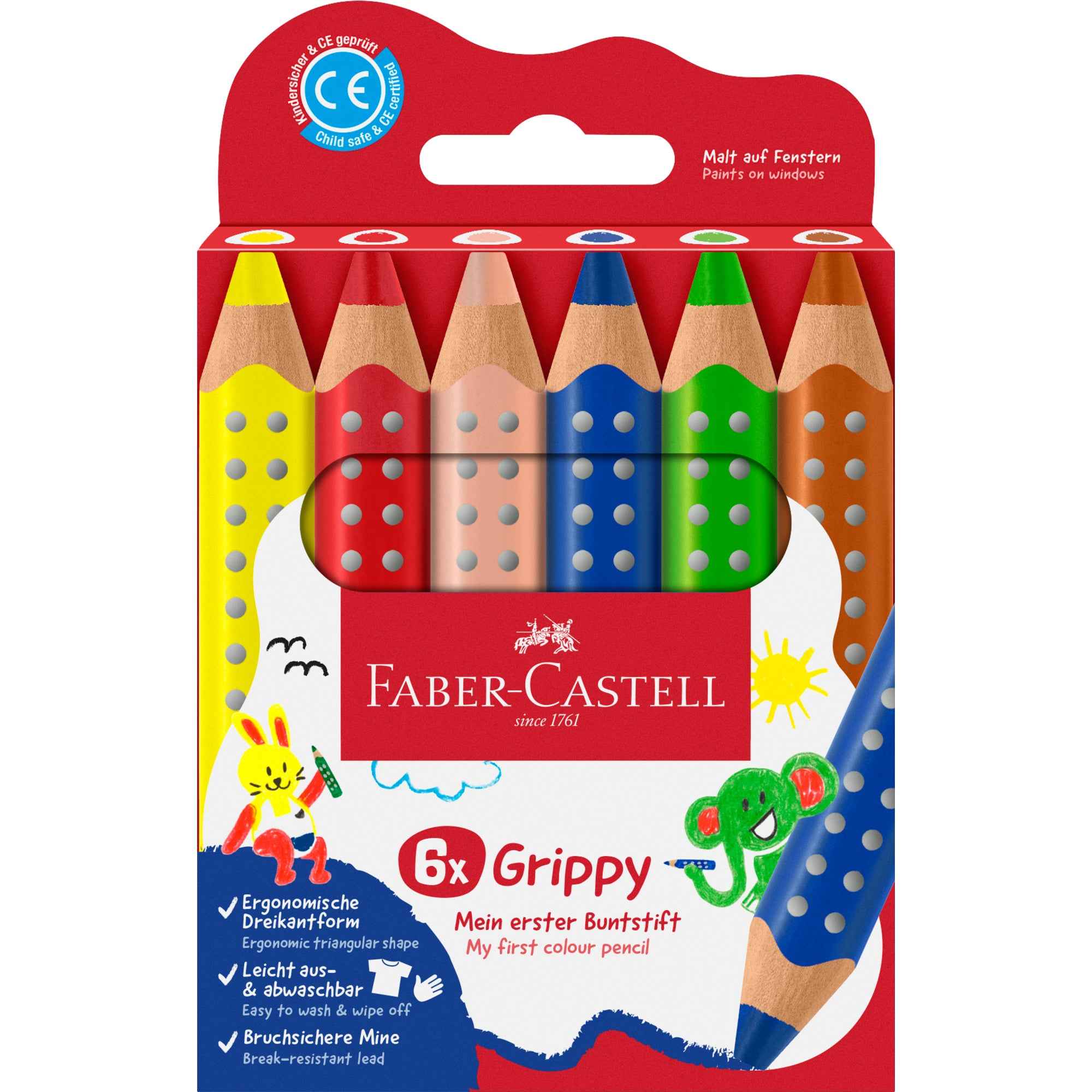 Faber-Castell Buntstift Grippy 6 St./Pack.