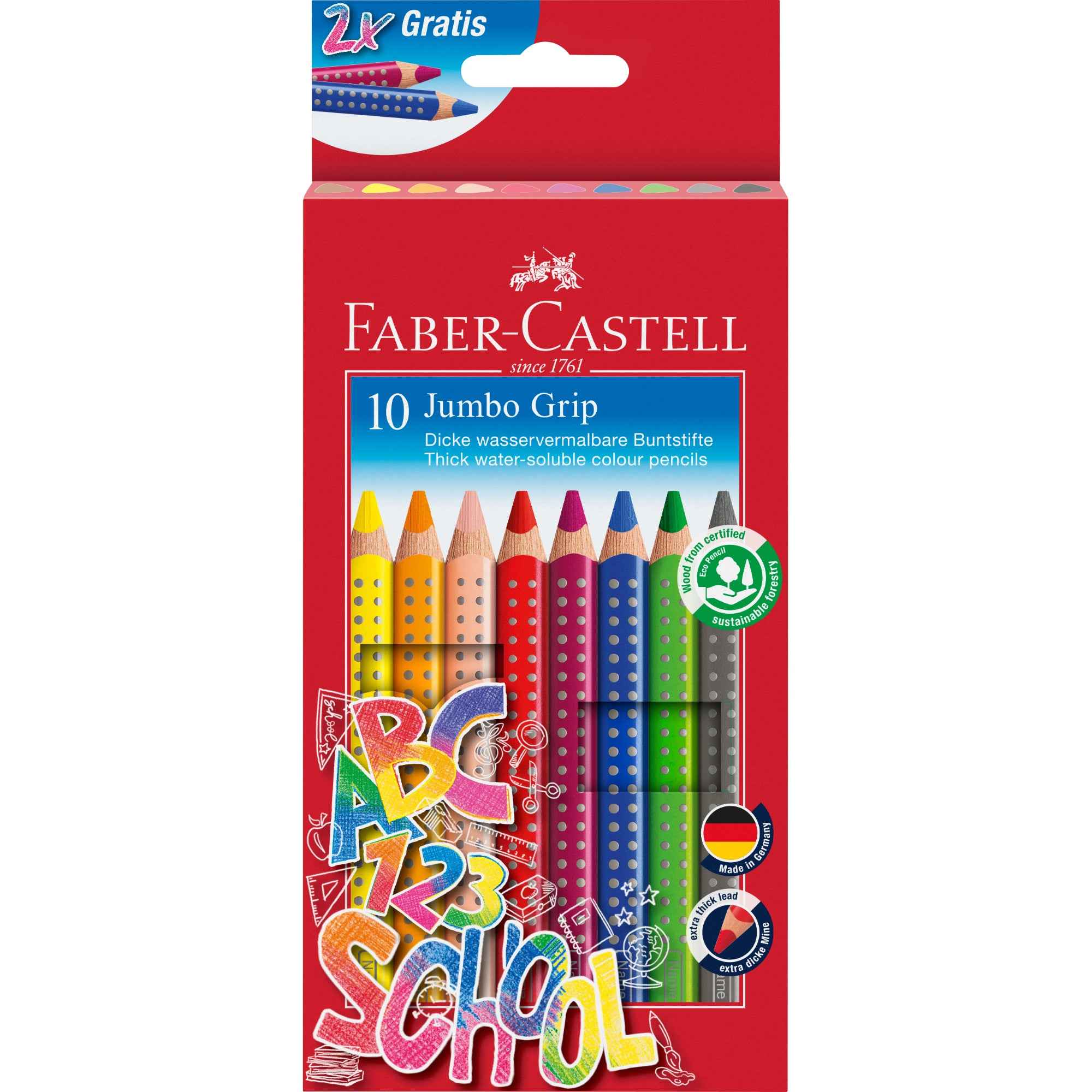 Faber-Castell Buntstift Jumbo GRIP 10 St./Pack.