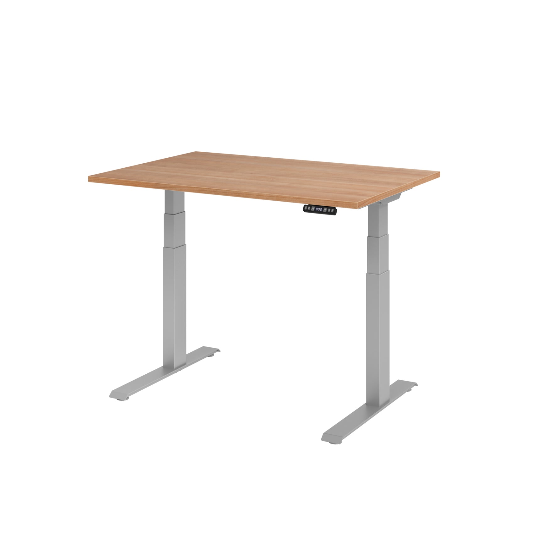 Hammerbacher Schreibtisch Basic 1.200 x 640 x 1.290 x 800 mm (B x H x T) nussbaum – Produktbild 3