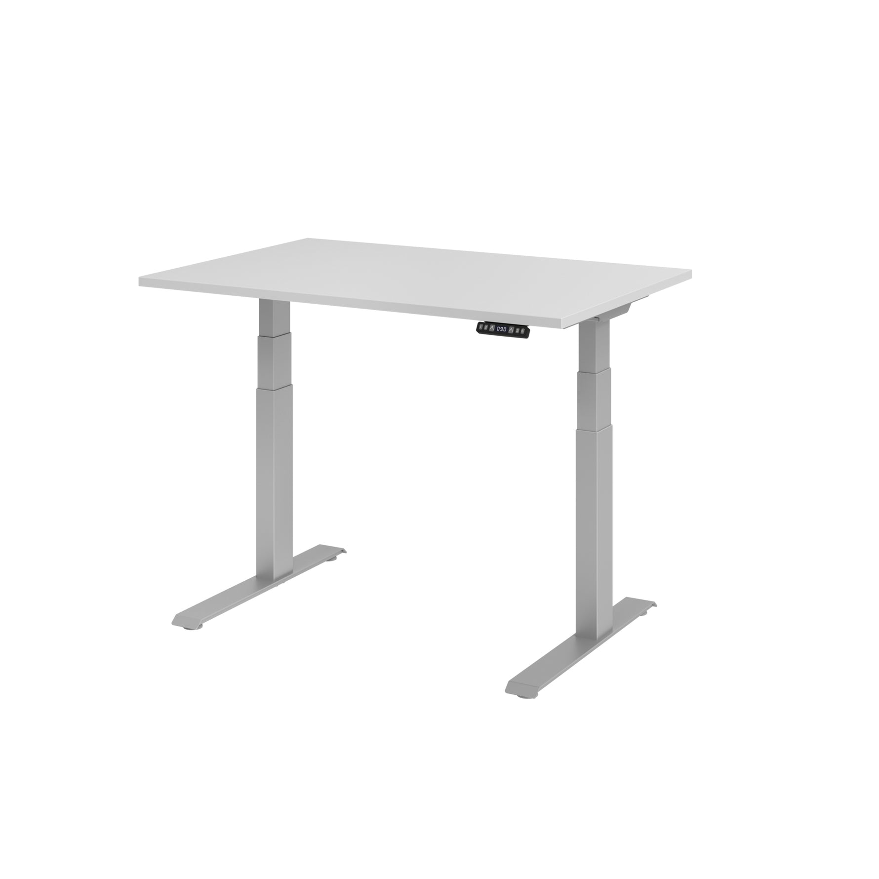 Hammerbacher Schreibtisch Basic 1.200 x 640 x 1.290 x 800 mm (B x H x T) grau – Produktbild 3