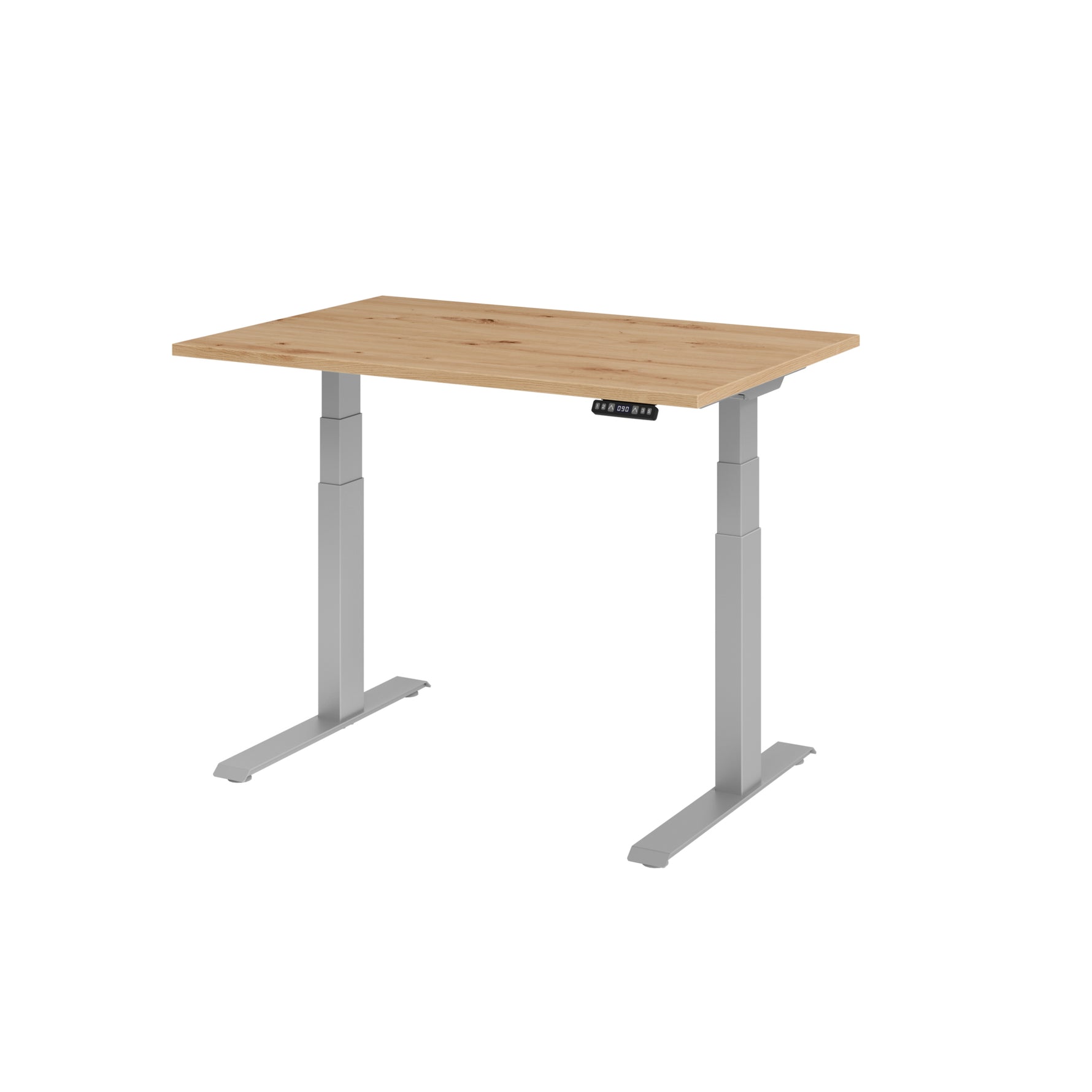 Hammerbacher Schreibtisch Basic 1.200 x 640 x 1.290 x 800 mm (B x H x T) asteiche – Produktbild 3