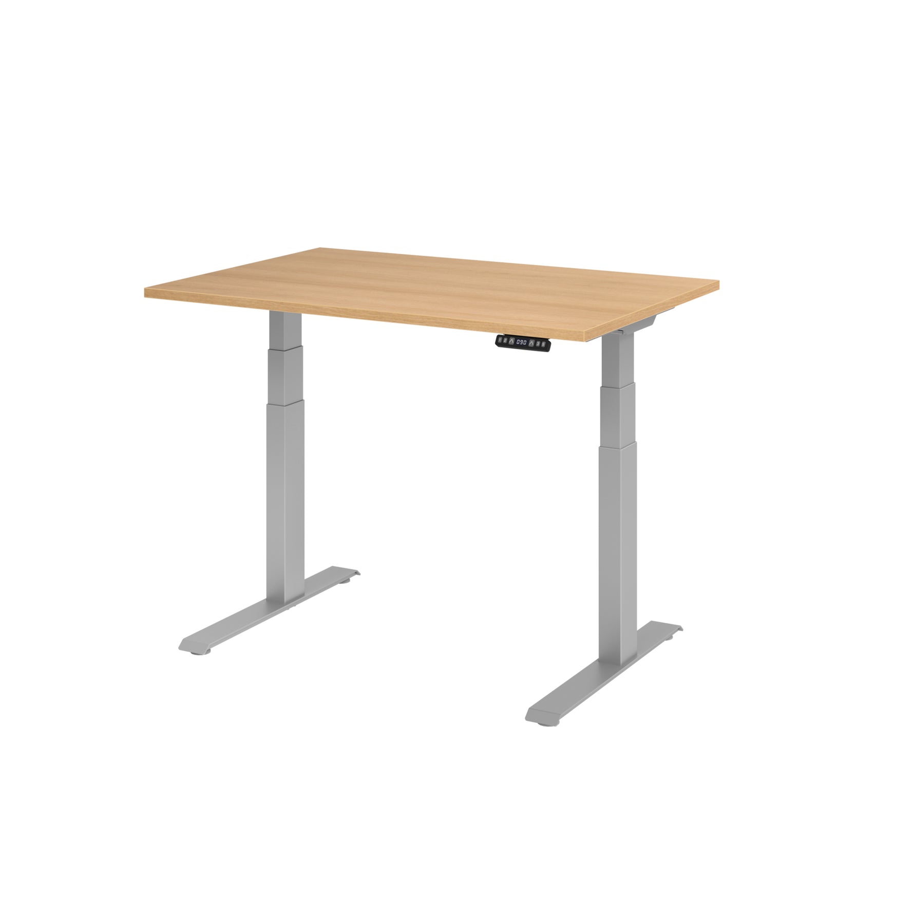 Hammerbacher Schreibtisch Basic 1.200 x 640 x 1.290 x 800 mm (B x H x T) eiche – Produktbild 3