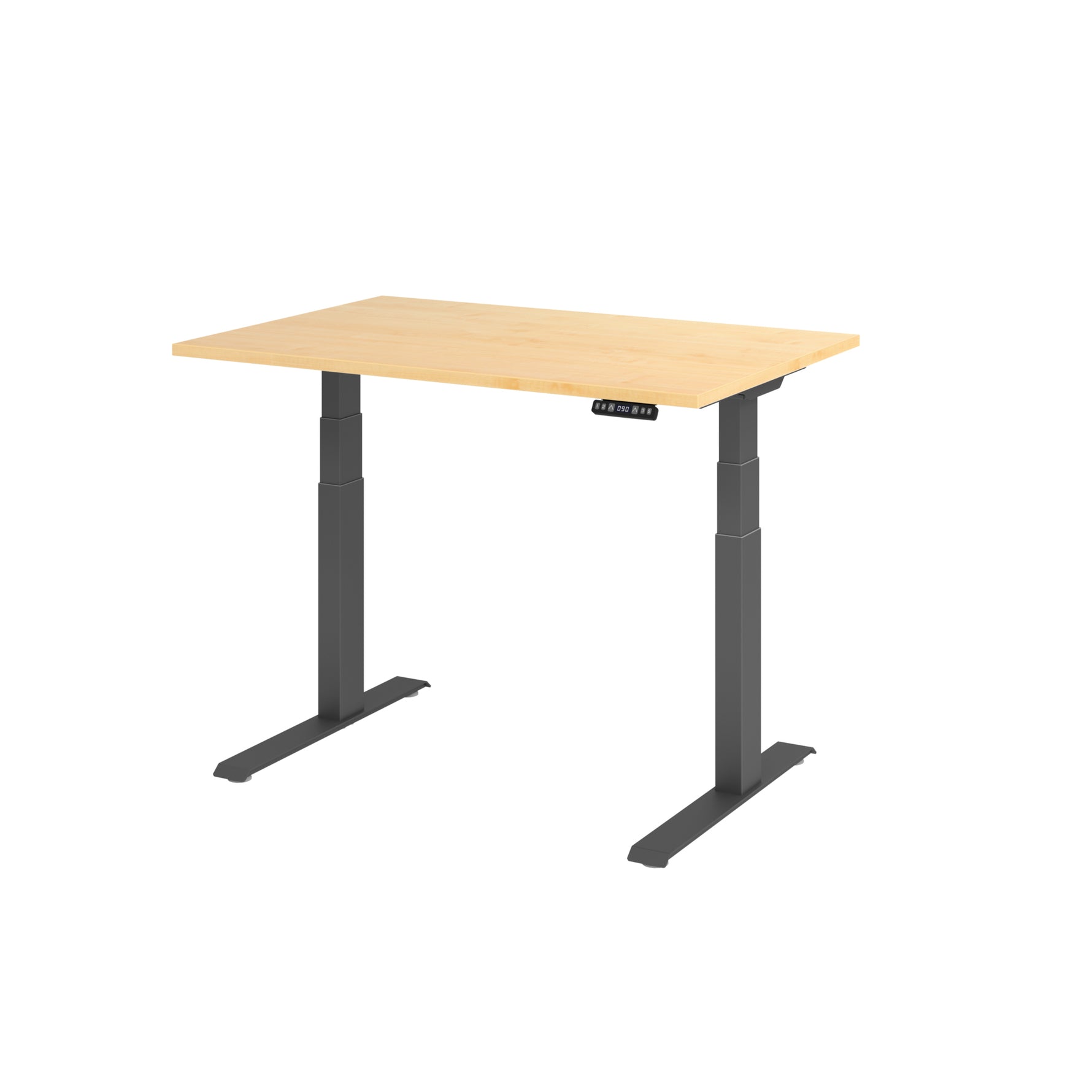 Hammerbacher Schreibtisch Basic 1.200 x 640 x 1.290 x 800 mm (B x H x T) ahorn – Produktbild 2