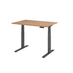 Hammerbacher Schreibtisch Basic 1.200 x 640 x 1.290 x 800 mm (B x H x T) nussbaum – Produktbild 2