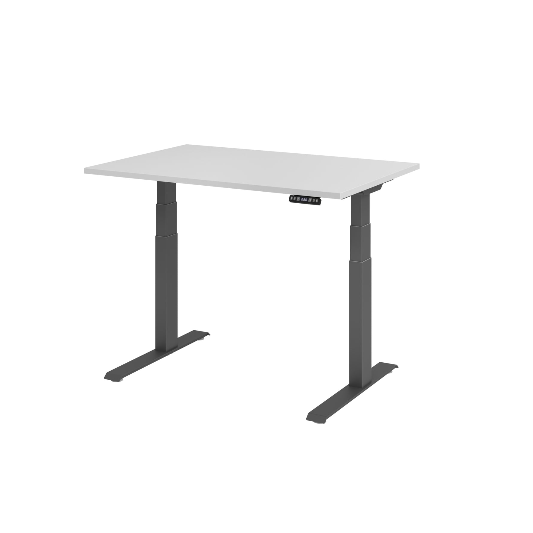 Hammerbacher Schreibtisch Basic 1.200 x 640 x 1.290 x 800 mm (B x H x T) grau – Produktbild 2