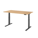 Hammerbacher Schreibtisch Basic 1.600 x 640 x 1.290 x 800 mm (B x H x T) eiche – Produktbild 2