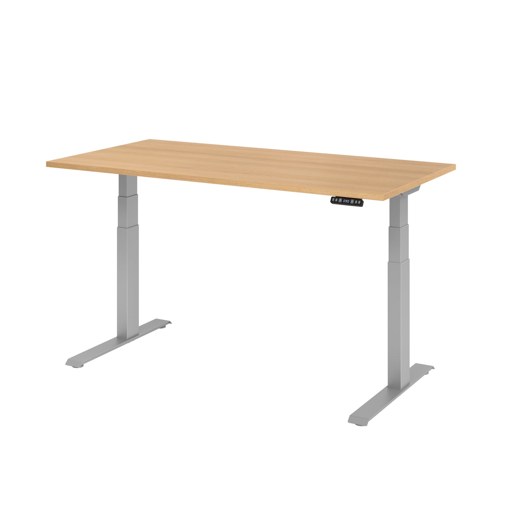 Hammerbacher Schreibtisch Basic 1.600 x 640 x 1.290 x 800 mm (B x H x T) eiche – Produktbild 3